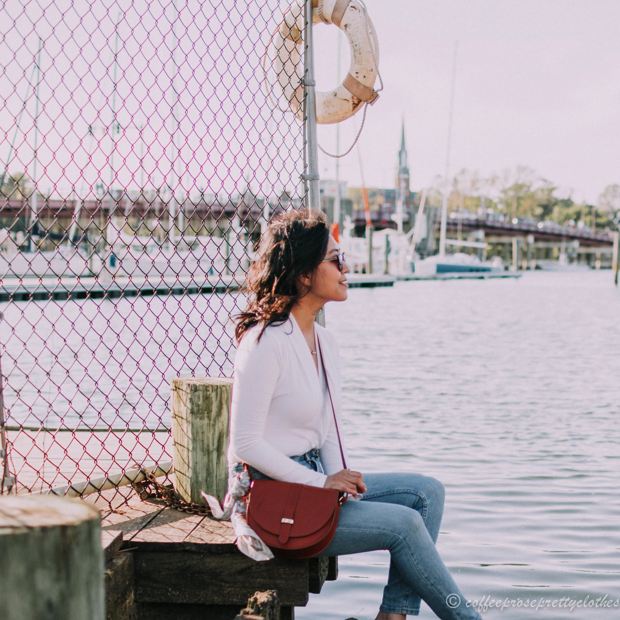 Wrap Bodysuit and High Waisted Jeans