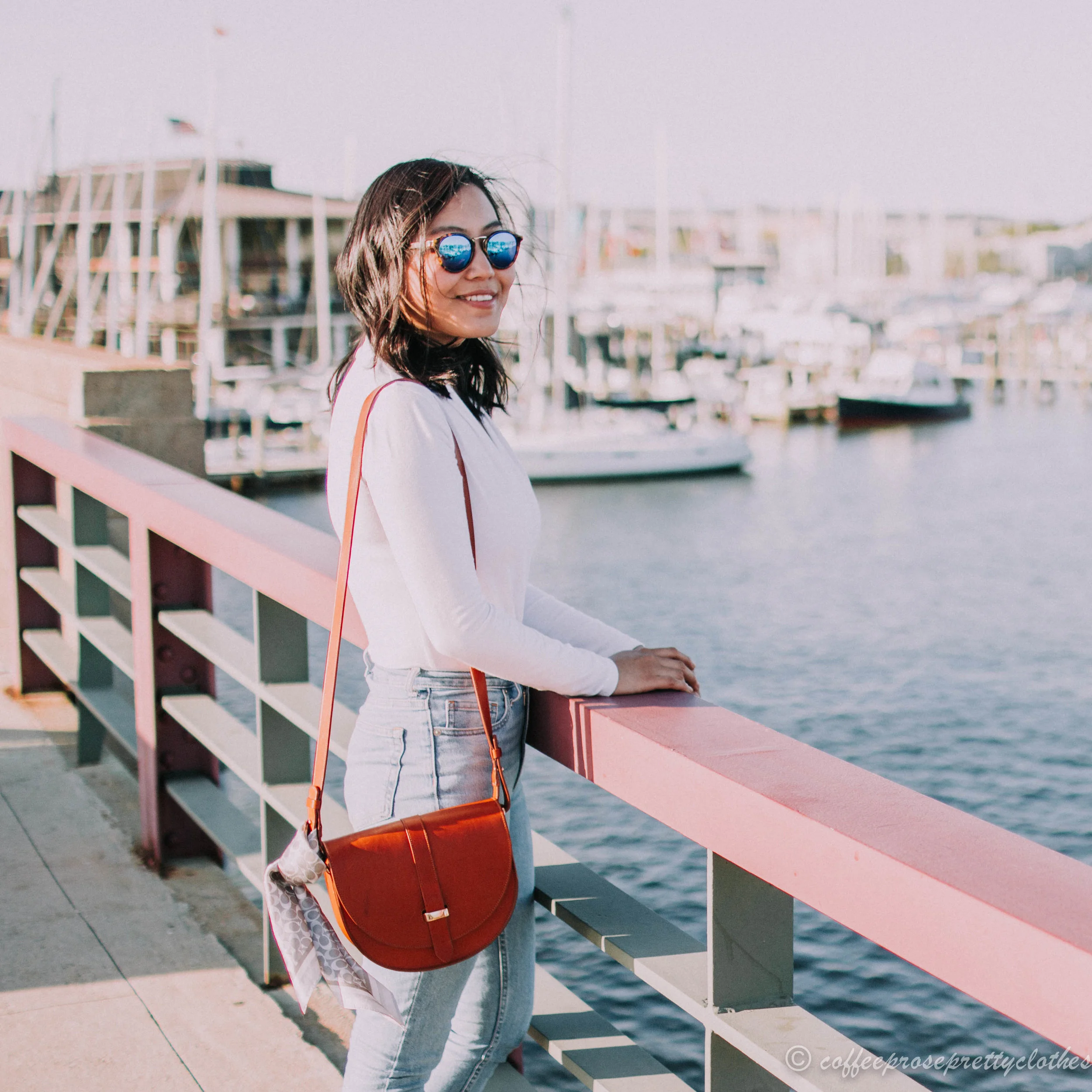 Wrap Bodysuit and High Waisted Jeans
