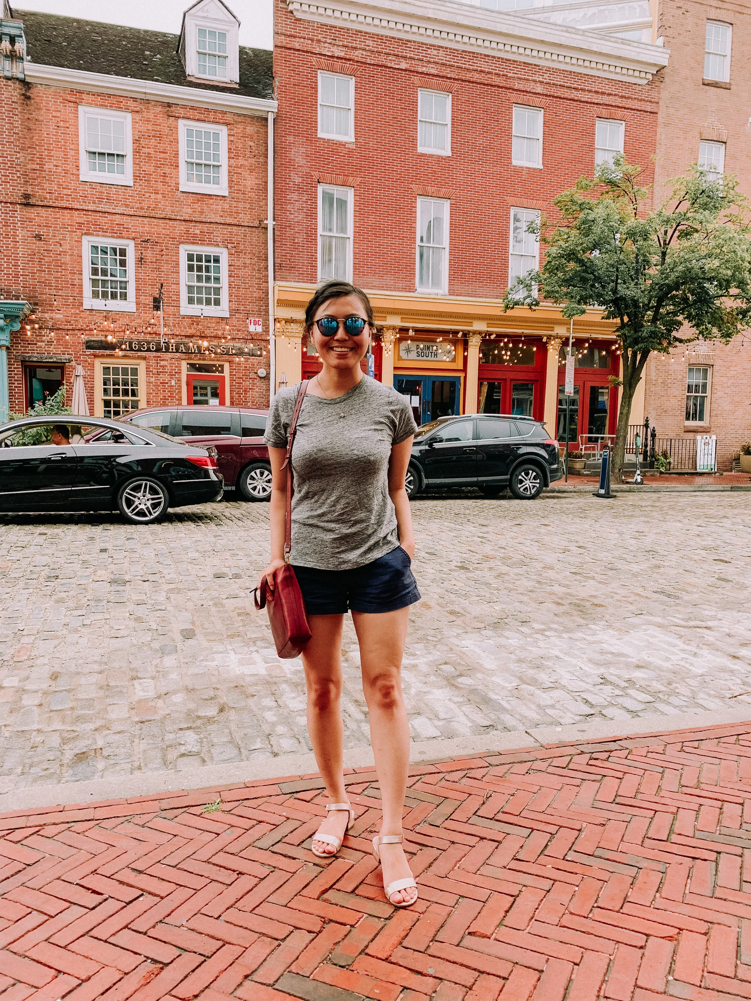 Scenes from the Fourth of July | Gray Tee and Navy Shorts