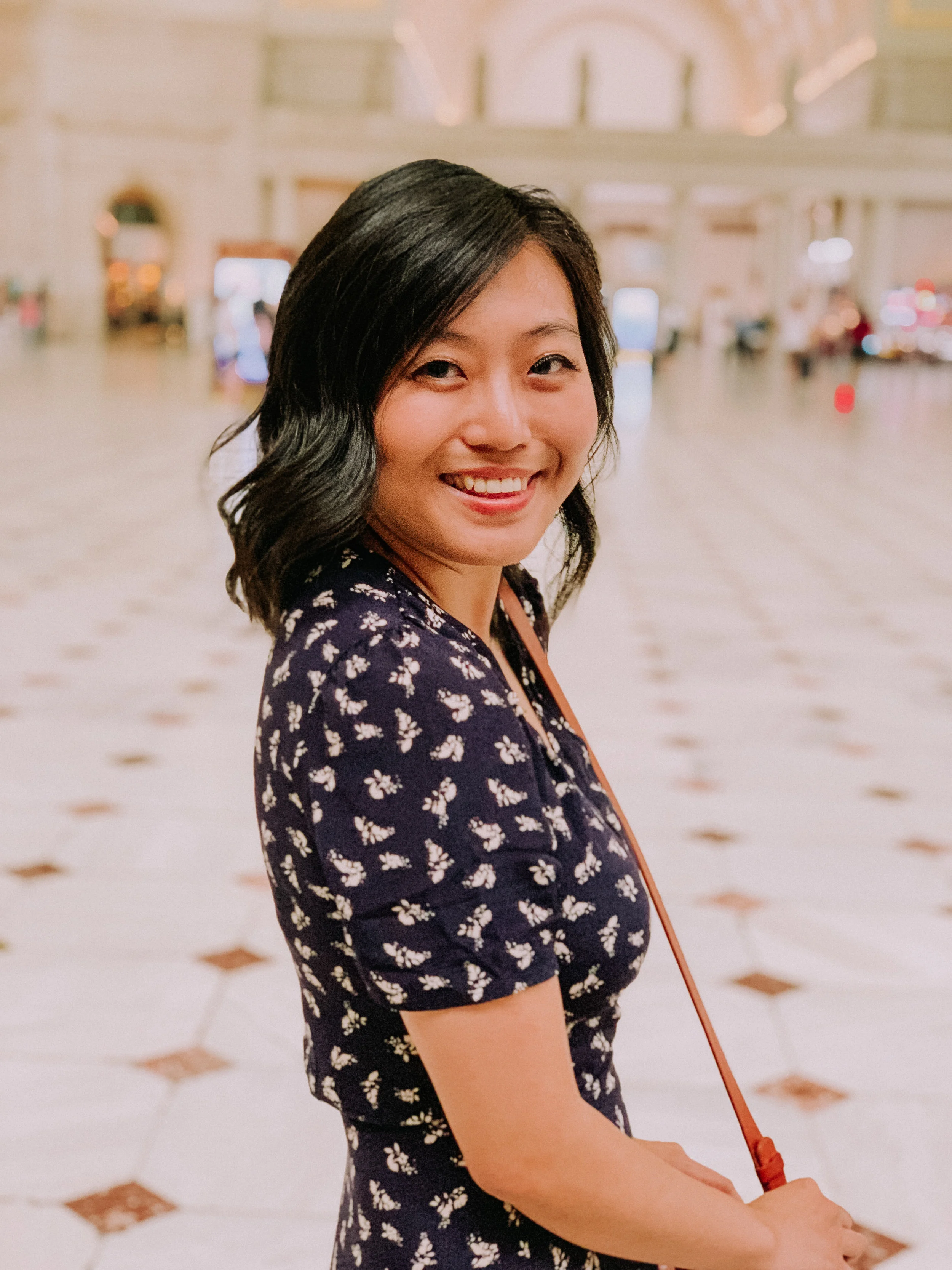Wrap Maxi Dress and Leather Handbag