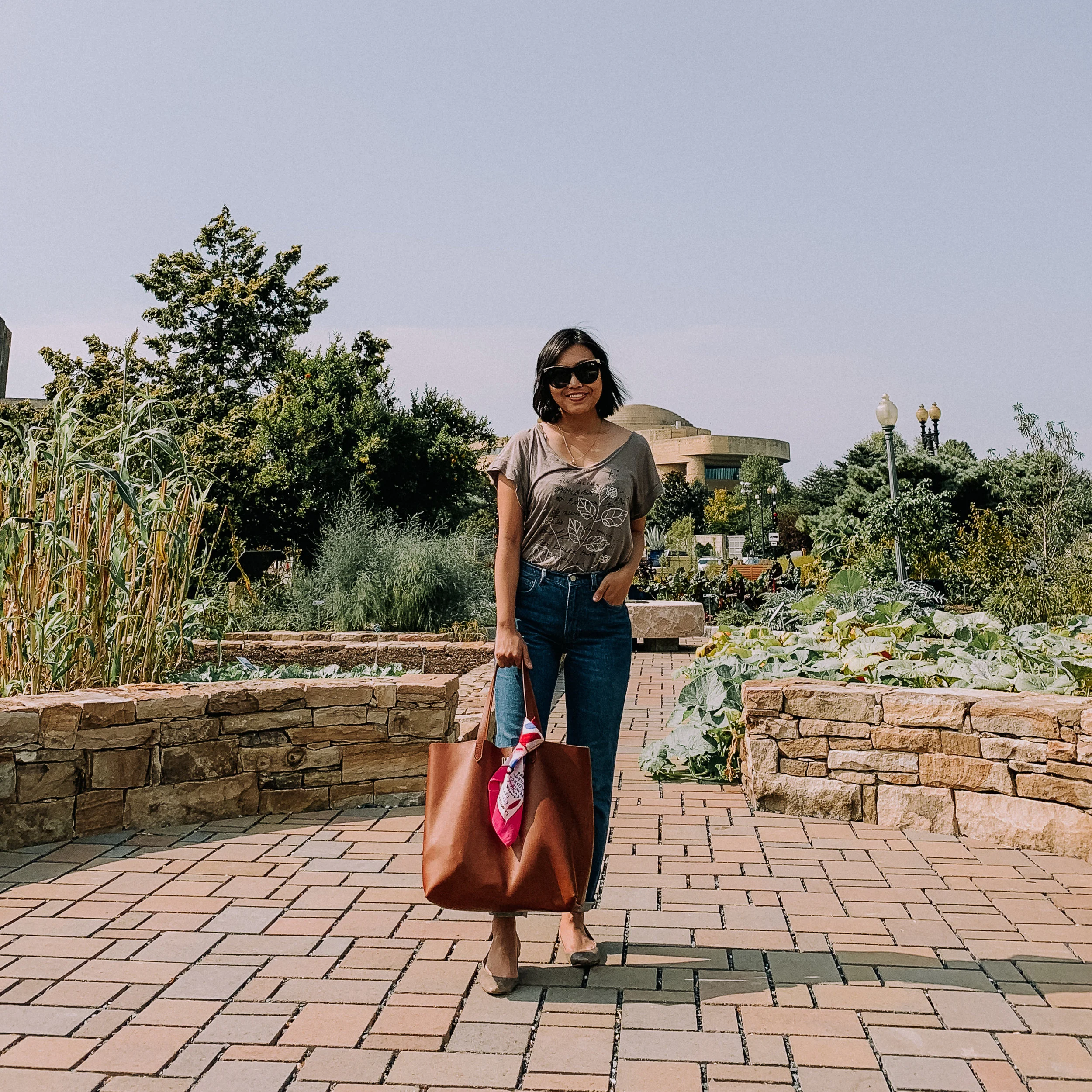 Loose Tee and Straight Leg Jeans