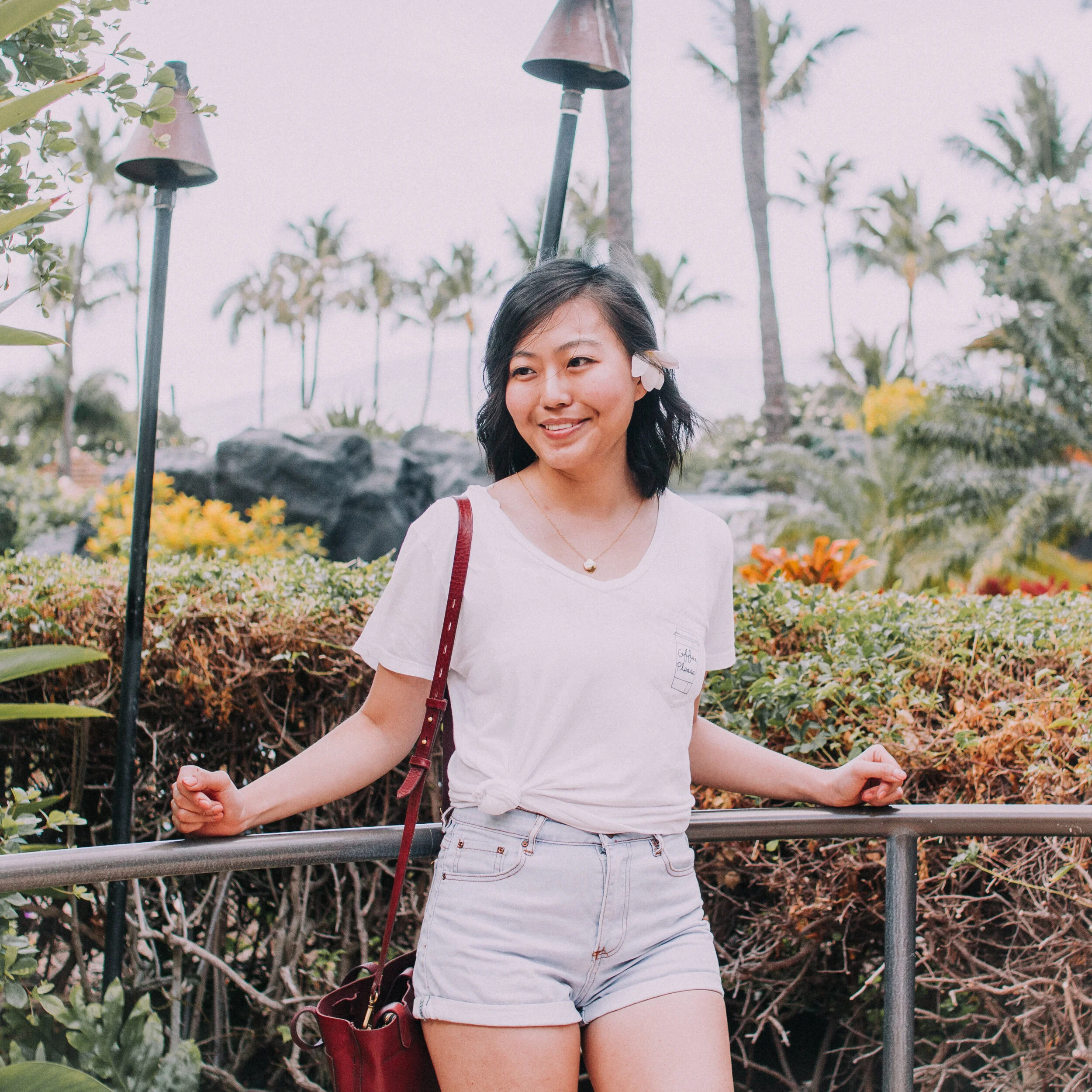 Island Hopping | Polka Dot Swimsuit and High Waist Shorts