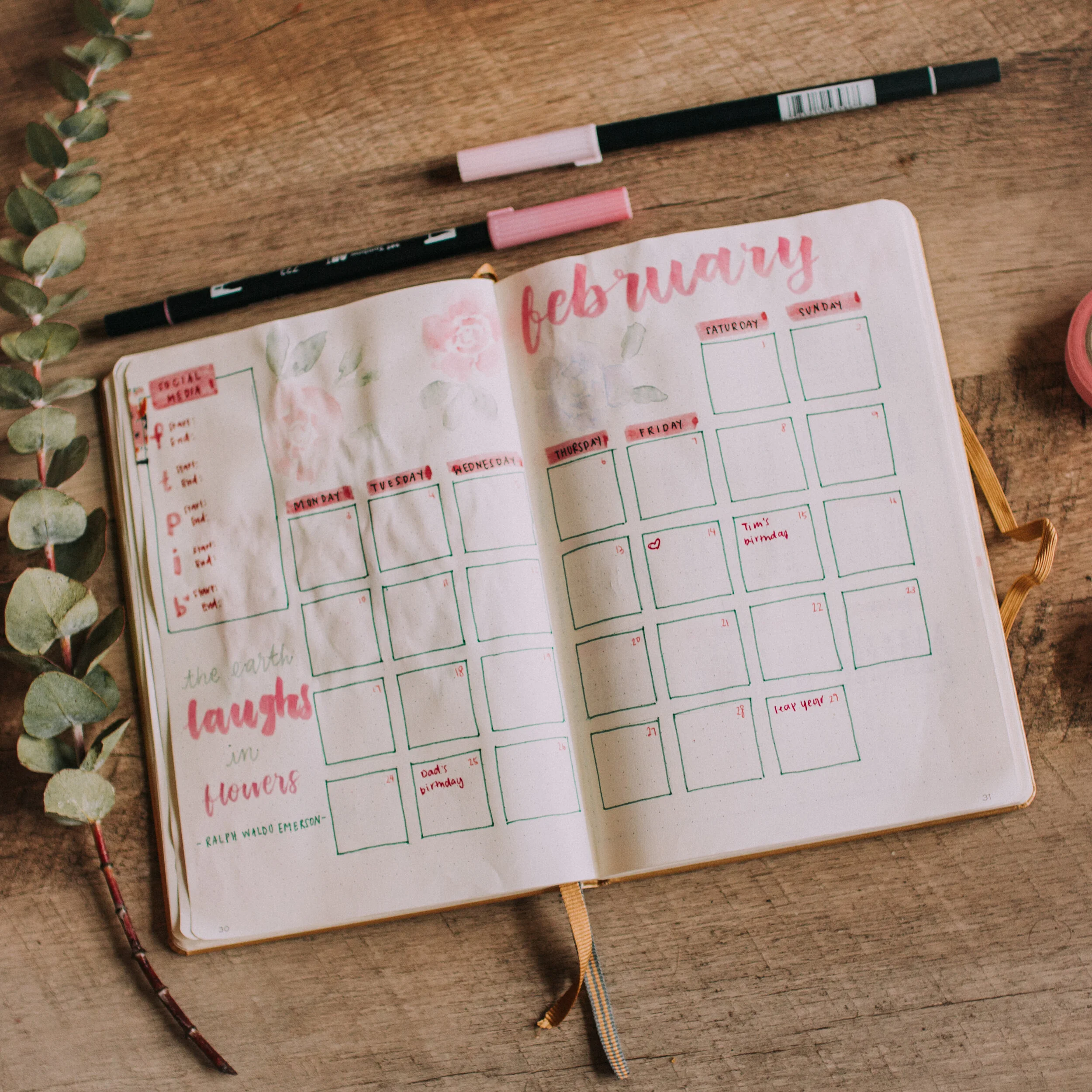 February 2020 Bullet Journal Setup — Coffee, Prose, and Pretty Clothes
