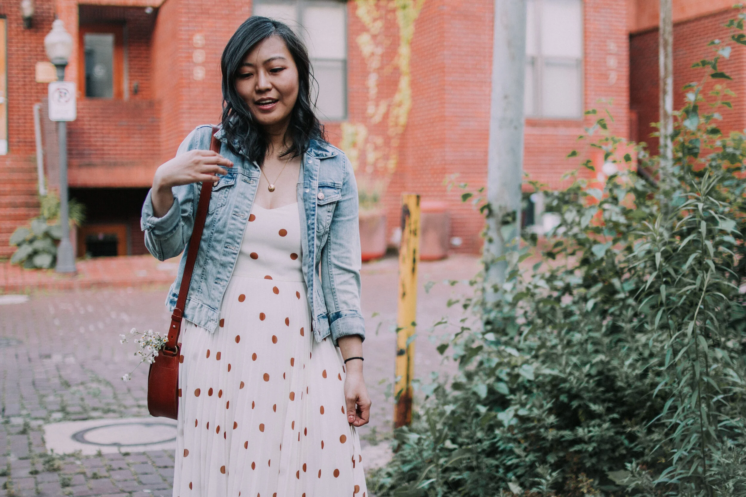Those Summer Nights Sezane Nissa Dress And Denim Jacket Coffee Prose And Pretty Clothes