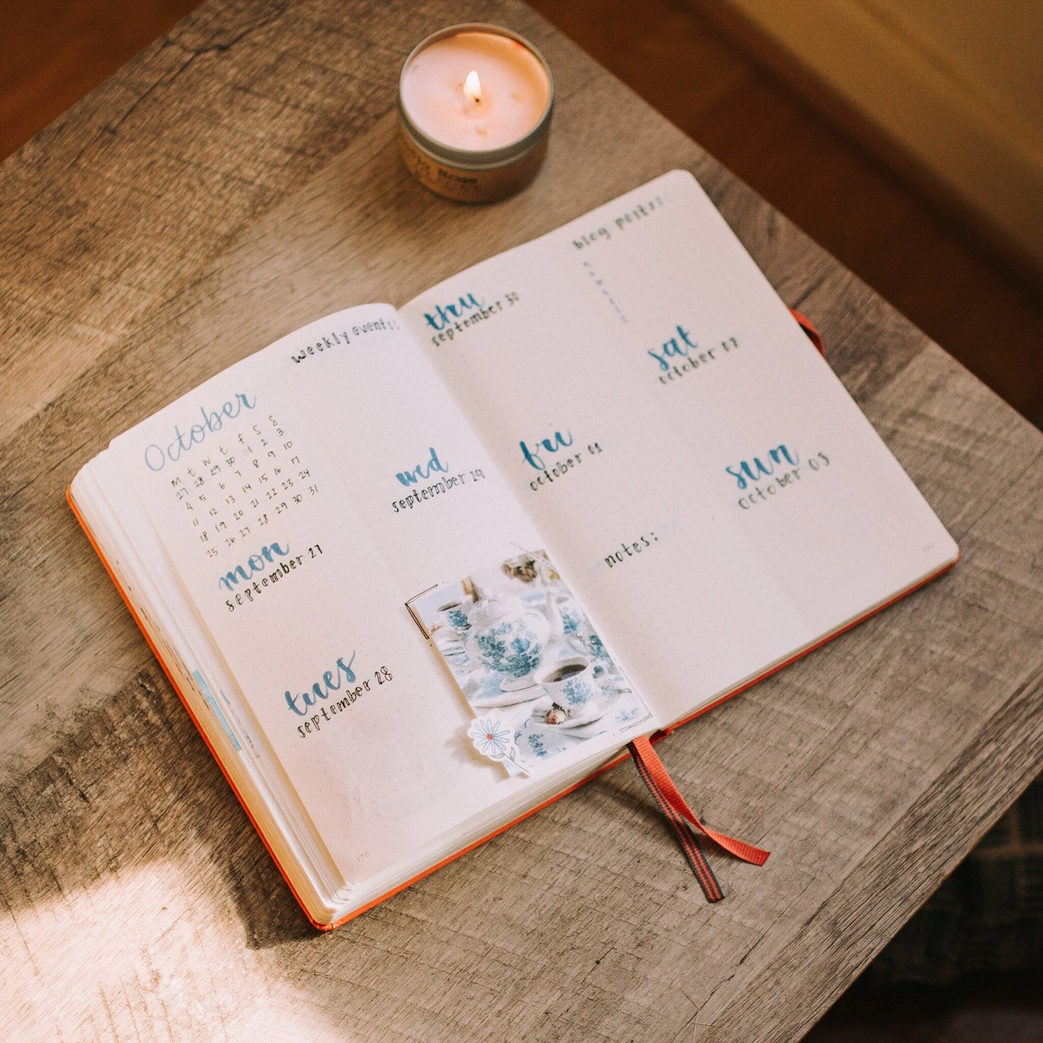 October Bullet Journal Autumn Tea Party theme weekly.jpg