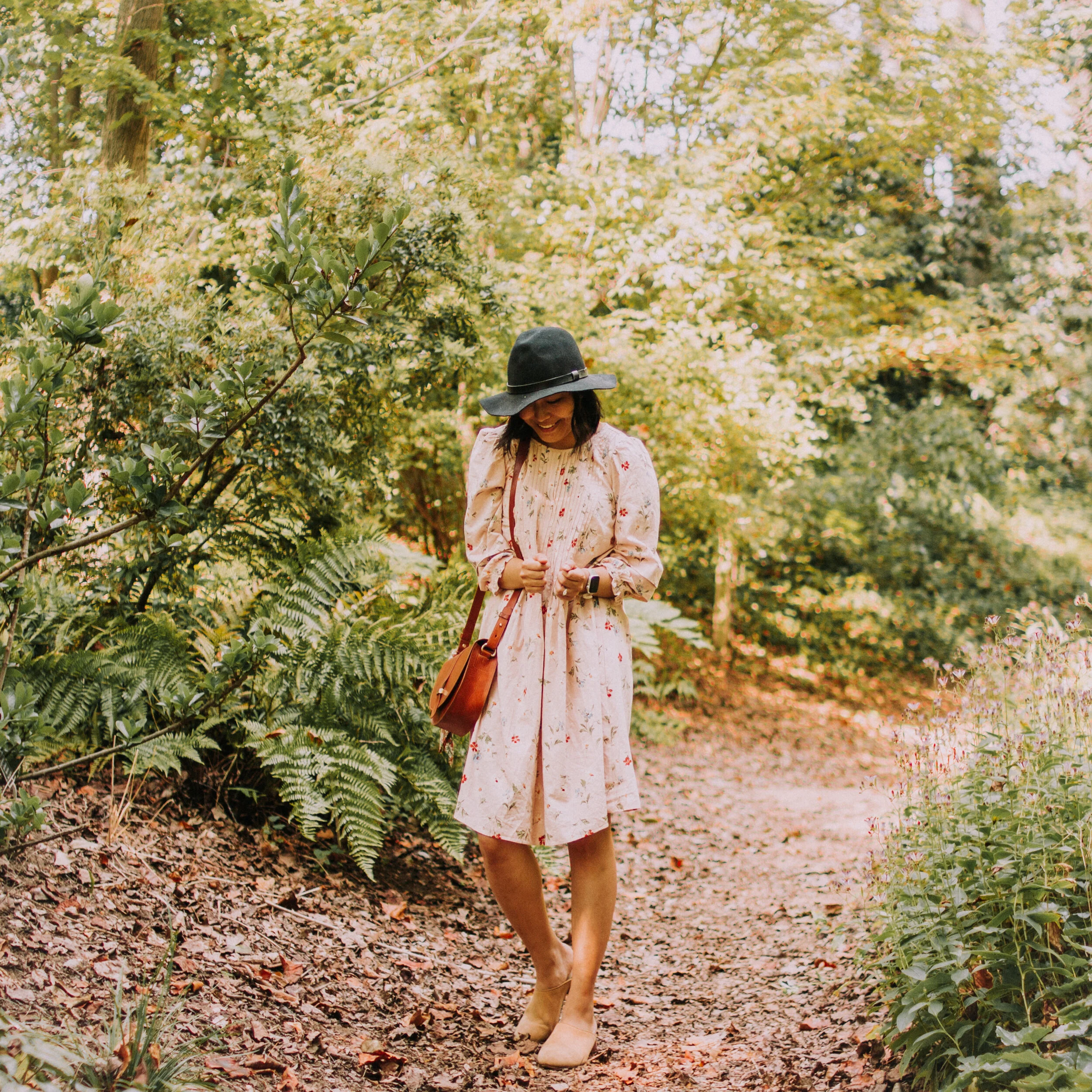 Floral Dress and Nisolo Mariella Mules