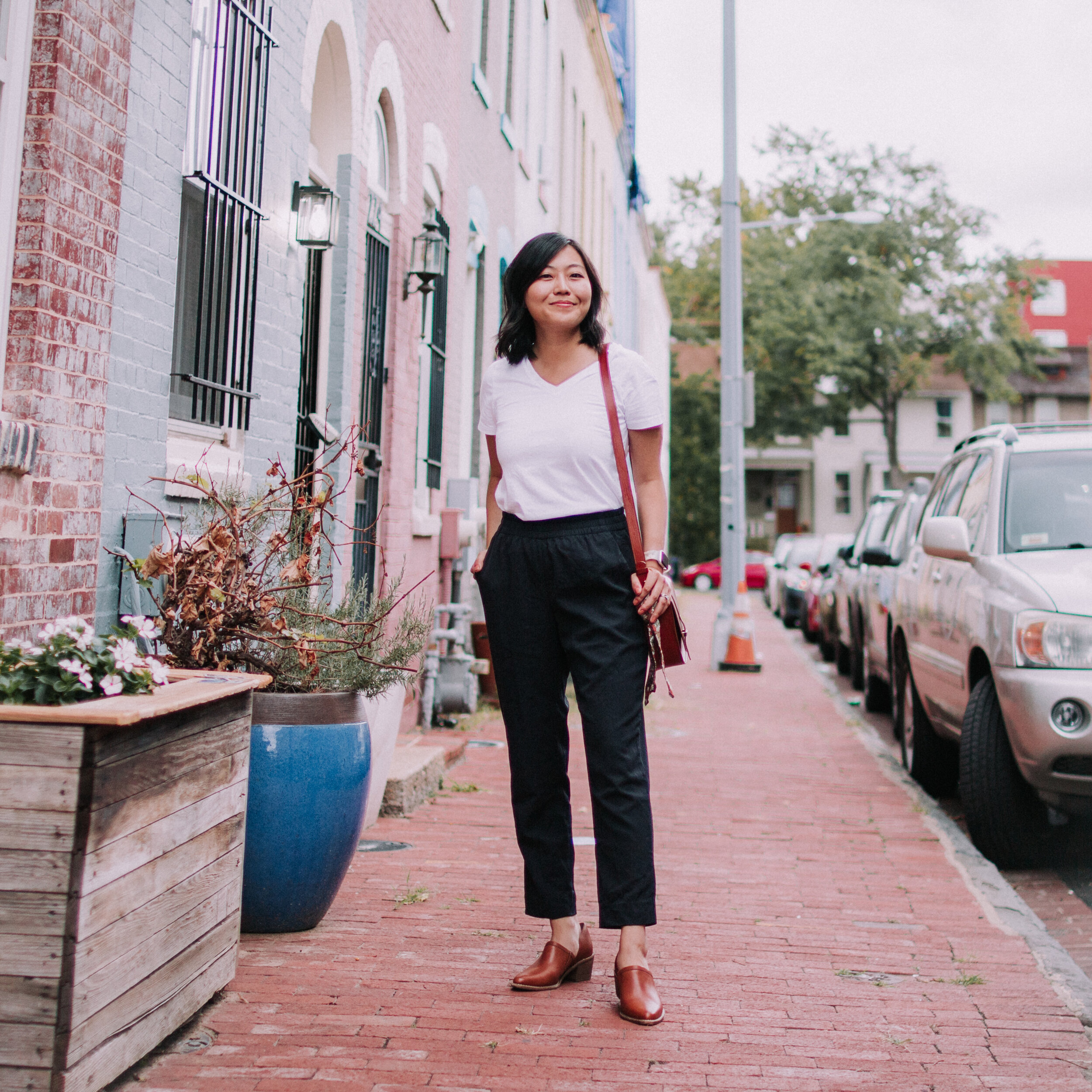 Plain White Tee and Easy Pants