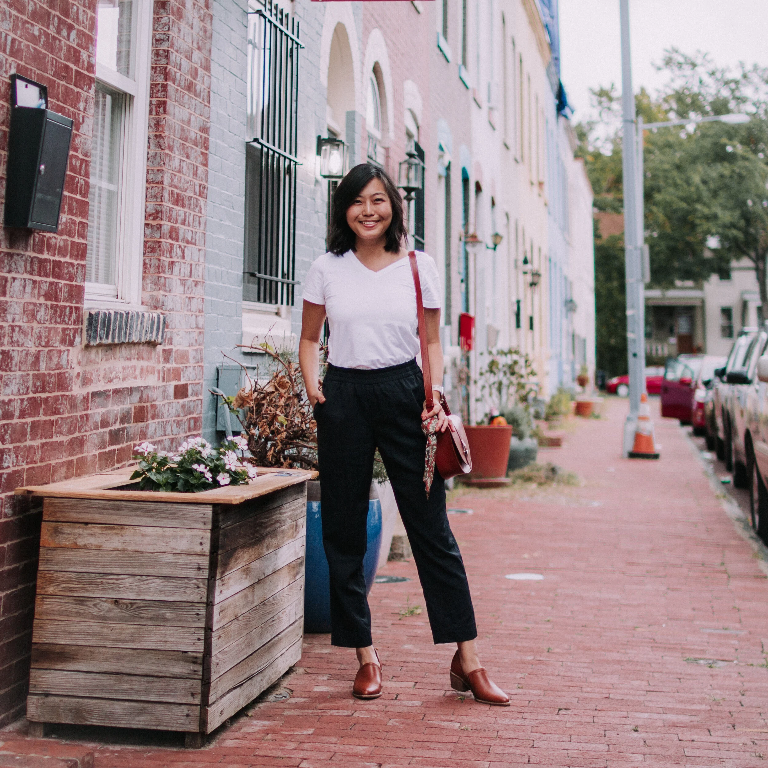 Plain White Tee and Easy Pants