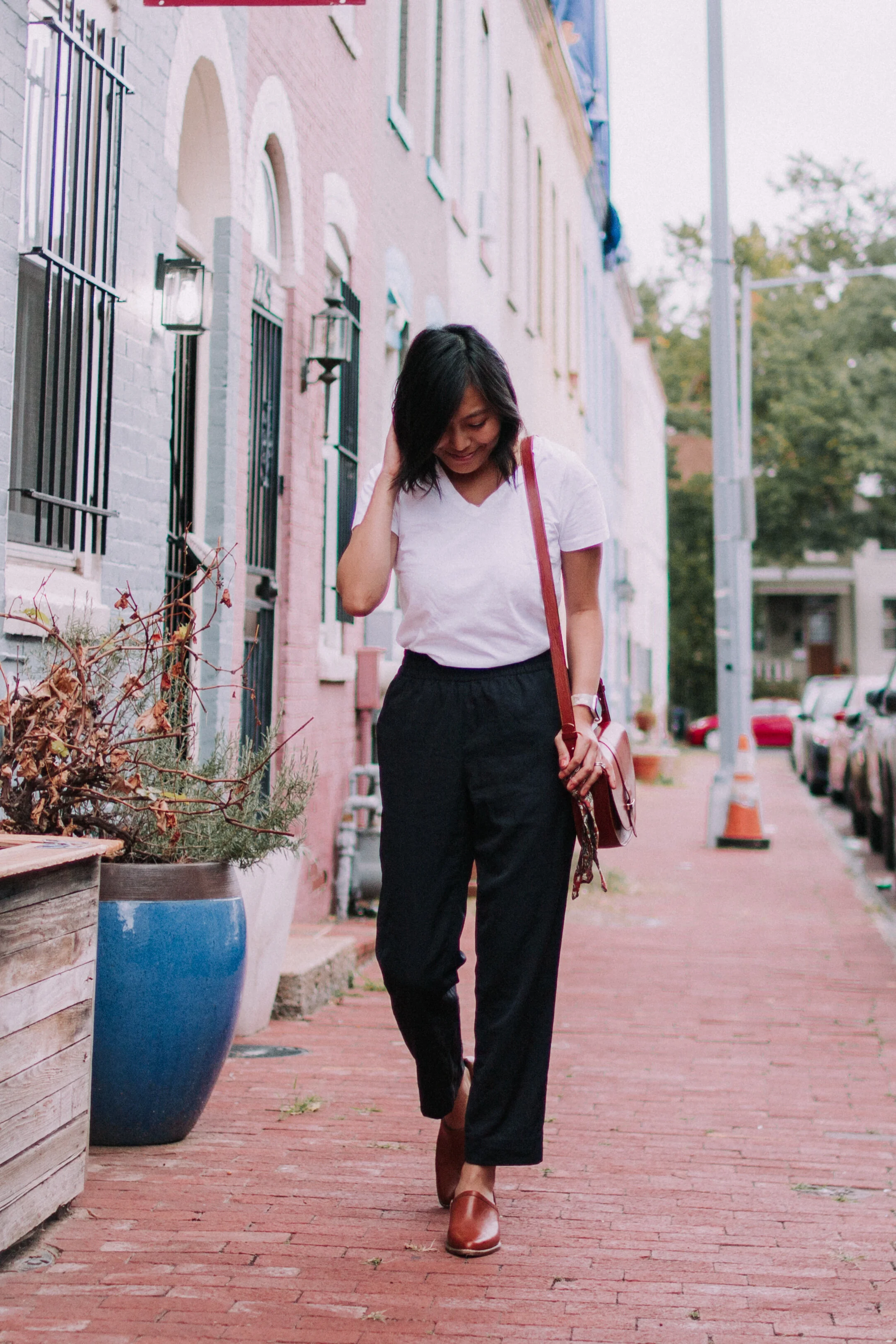 Plain White Tee and Easy Pants