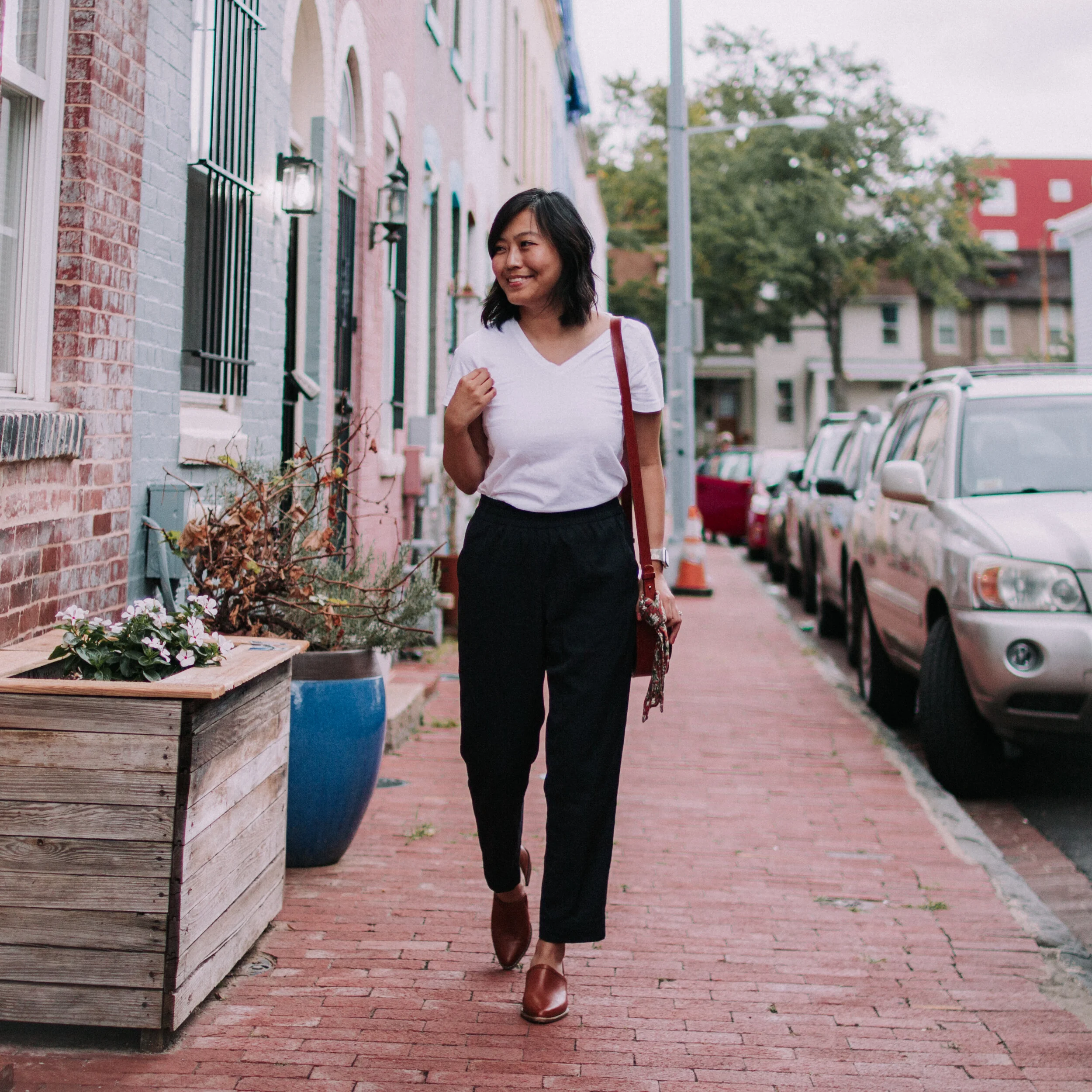 Plain White Tee and Easy Pants