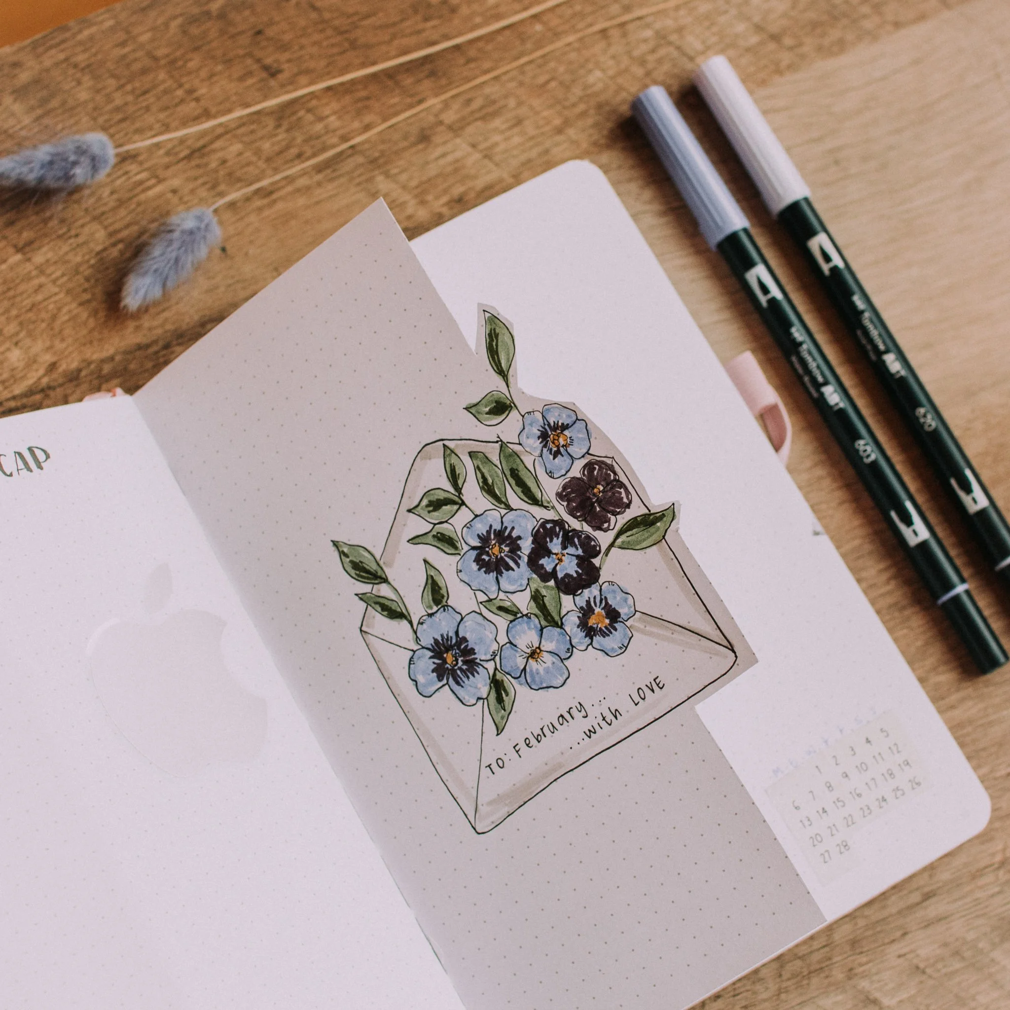 February 2022 Bullet Journal Setup