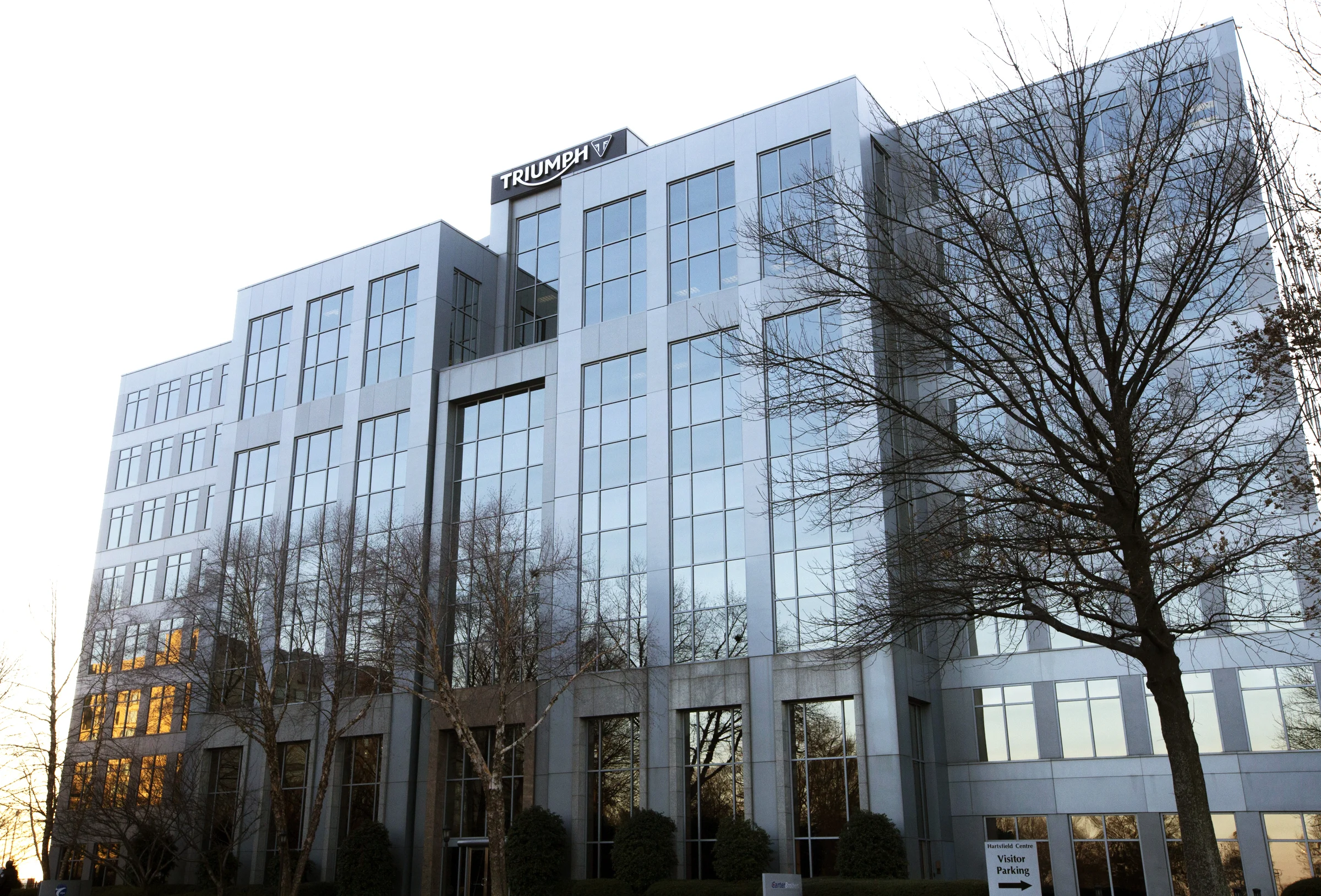 Triumph Motorcycles America Headquarters at 100 Hartsfield Center Pkwy #200, Atlanta, GA 30354. For inquiries, please contact Triumph Motorcycles America at 678-854-2010.