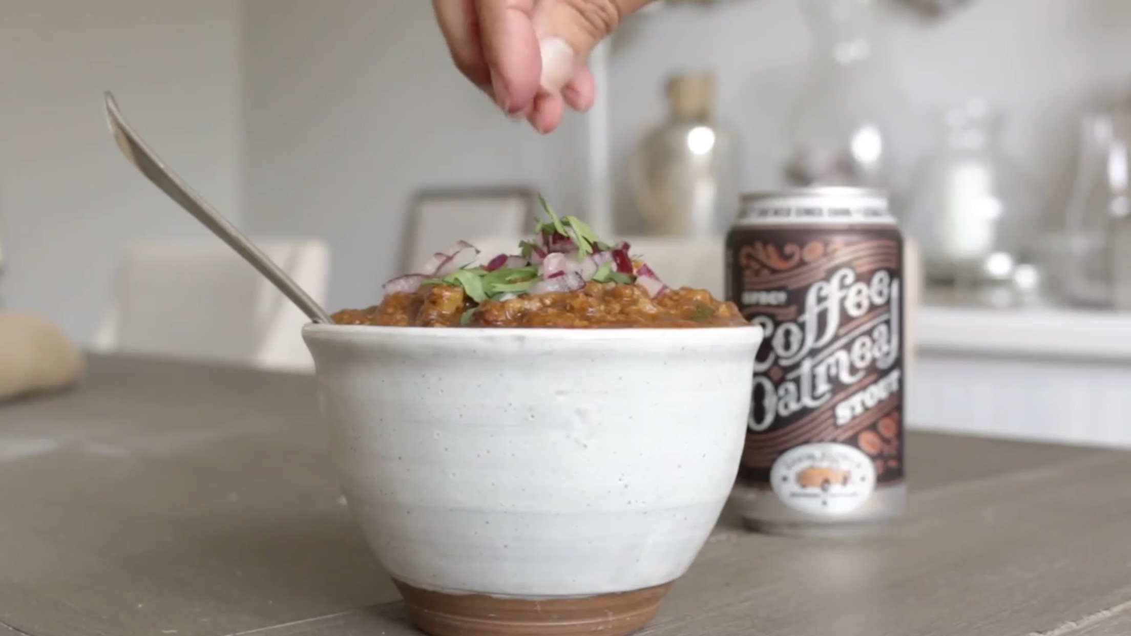 Game Day Chili with Good People Coffee Oatmeal Stout