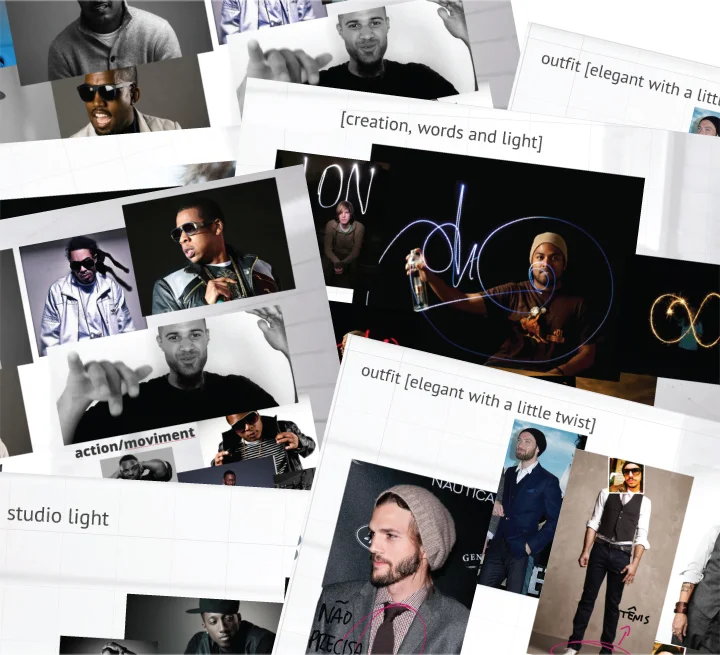Moodboards streamlined and simplified the communication with the artist and the team.