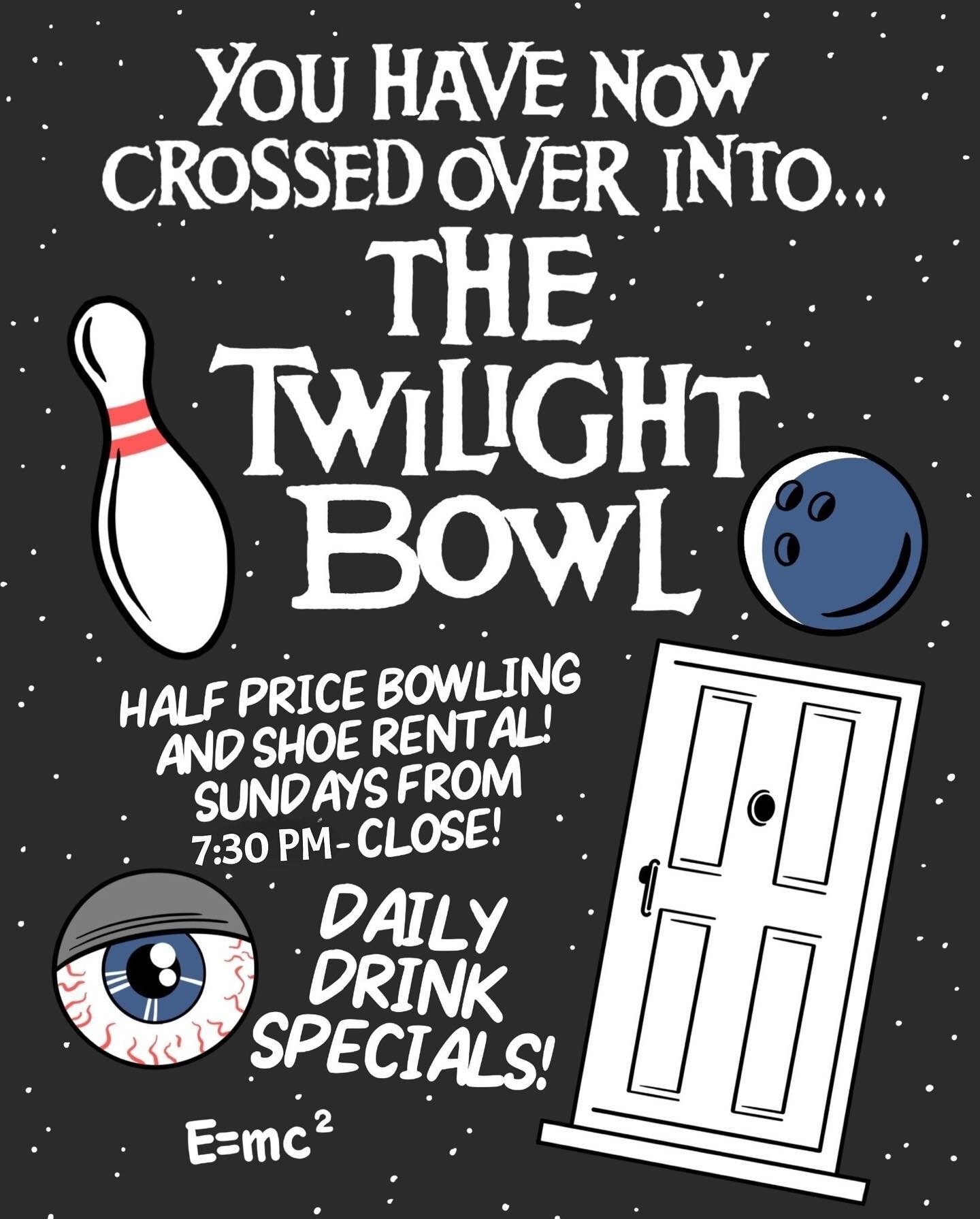 SUNDAY NIGHTS ARE BACK! Twilight Bowl is rolling from 7:30-10:30pm every Sunday. 1/2 PRICE BOWLING &amp; SHOE RENTAL.
-
🎨: @moshershow
