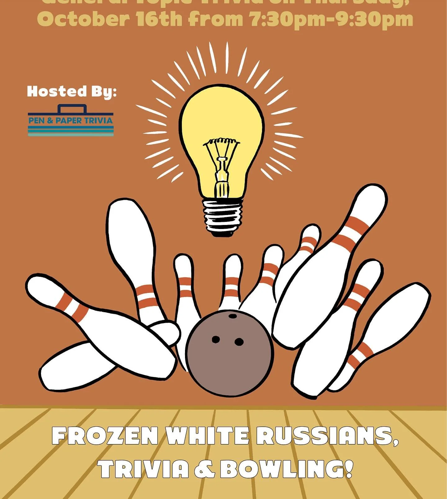 TRIVIA NIGHT! Every 1st &amp; 3rd Thursday we have Trivia in the bar, and every Thursday we offer cheaper frozen White Russians, with $2 of each going to a good cause!
-
Hosted by @pandptrivia &amp; Benefitting @doctorswithoutborders! See you tonight