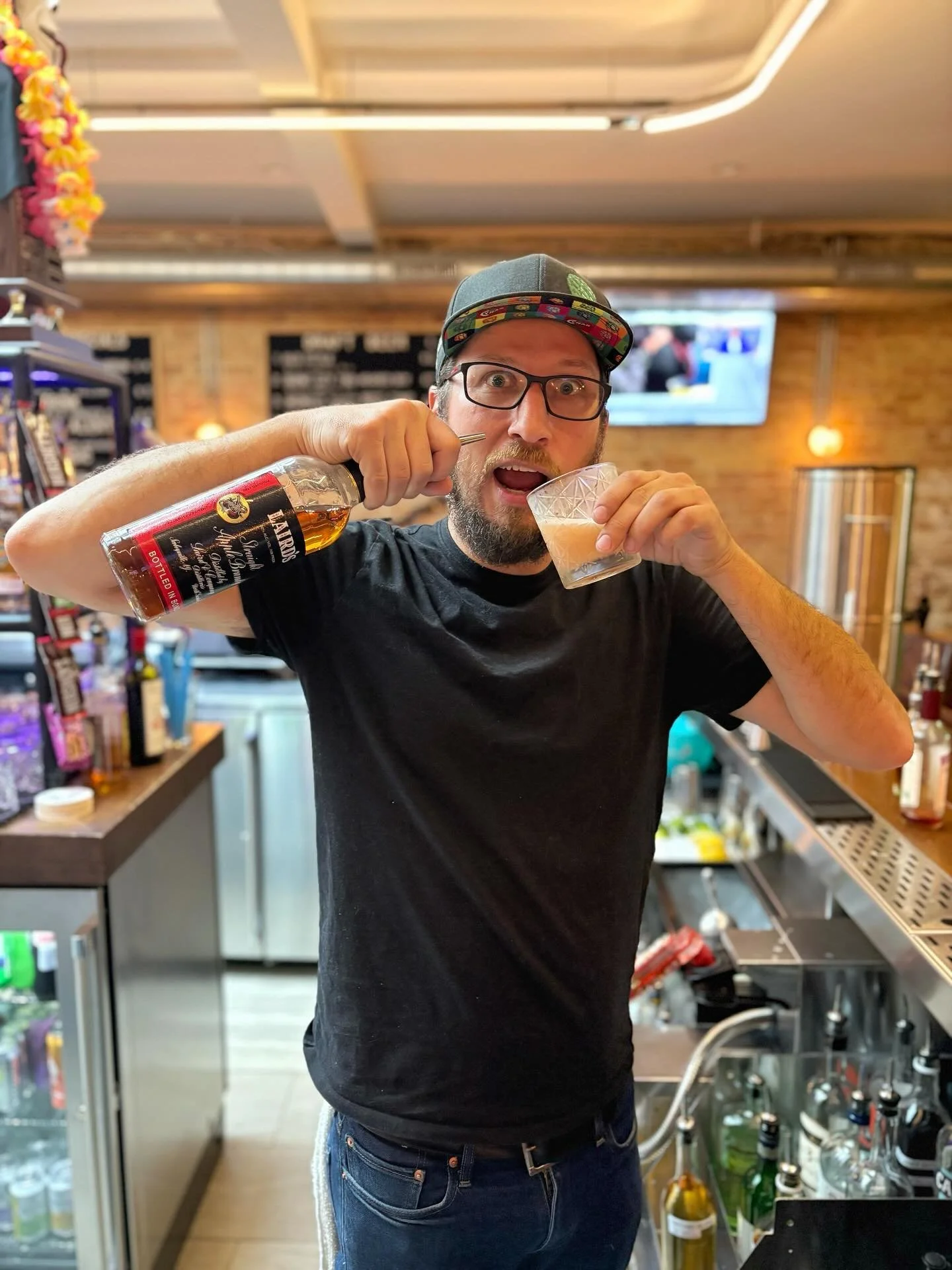 $8 ROTATING CLASSIC TUESDAY: featuring the Jack Rose: Applejack, Lime &amp; Grenadine! Come drink some, AND SAY GOOD BYE TO THIS GUY on his last shift here at Avondale Bowl. Thanks for everything @somethingandtonic and good luck with BELMONT TAVERN!!