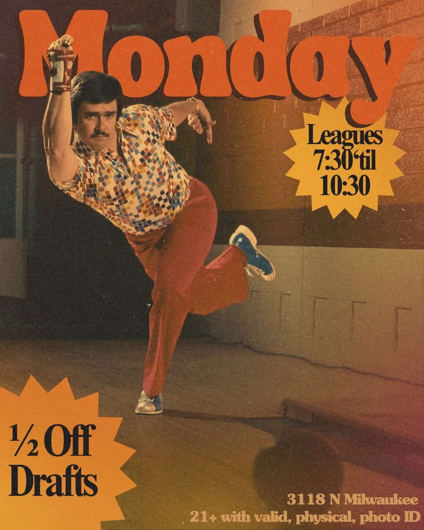Happy Monday, y&rsquo;all! Join us in The Bar for 1/2 Off Drafts all night long. We&rsquo;ll have Leagues rollin&rsquo; on the lanes starting at 7:30. The Bar remains open during league play so come sit &amp; sip on a cold, crispy, brew 🍻

🎳 OPEN B