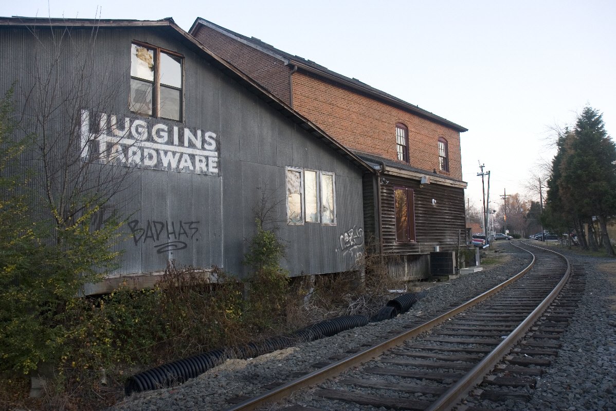 Huggins Hardware and RR depot Carrboro.jpg