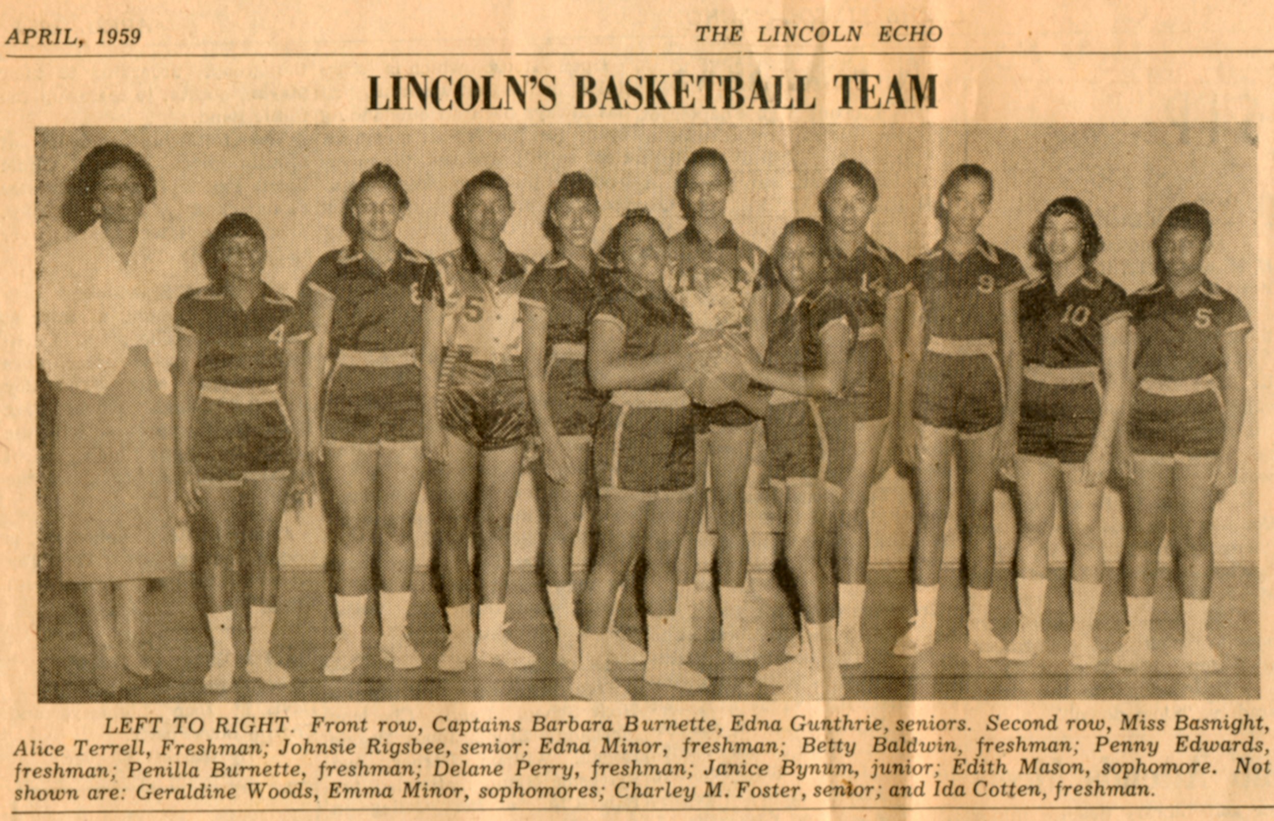 Lincoln High 1959 girls basketball.jpg