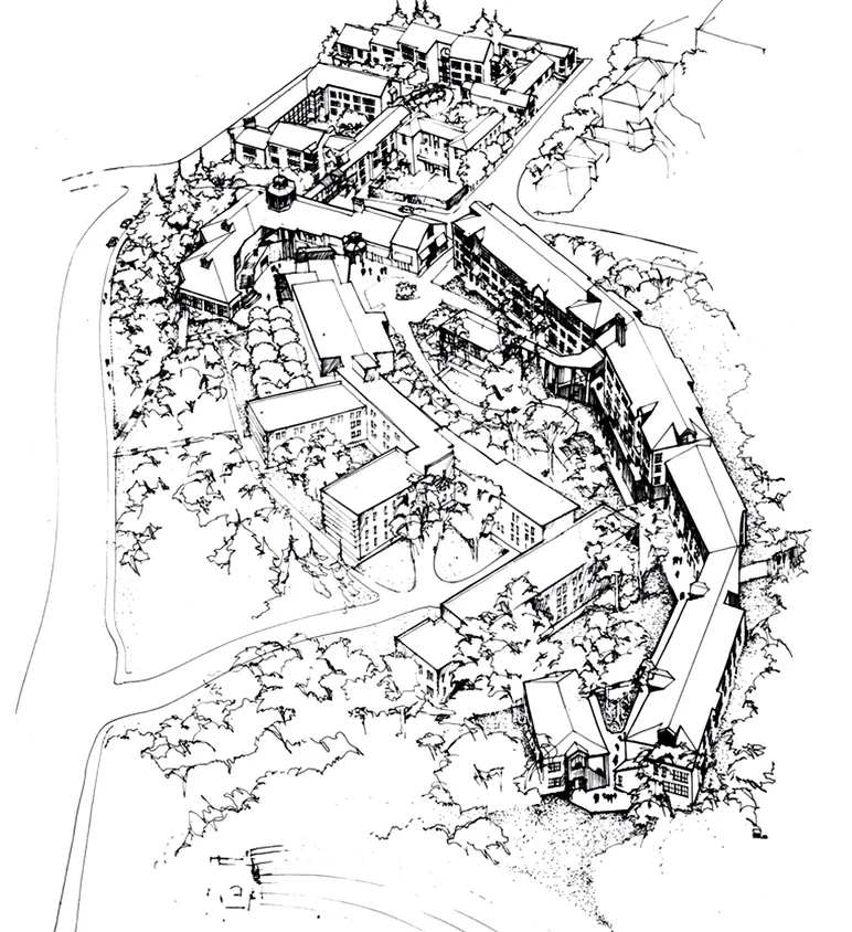 UC Berkeley Foothill Overhead Sketch