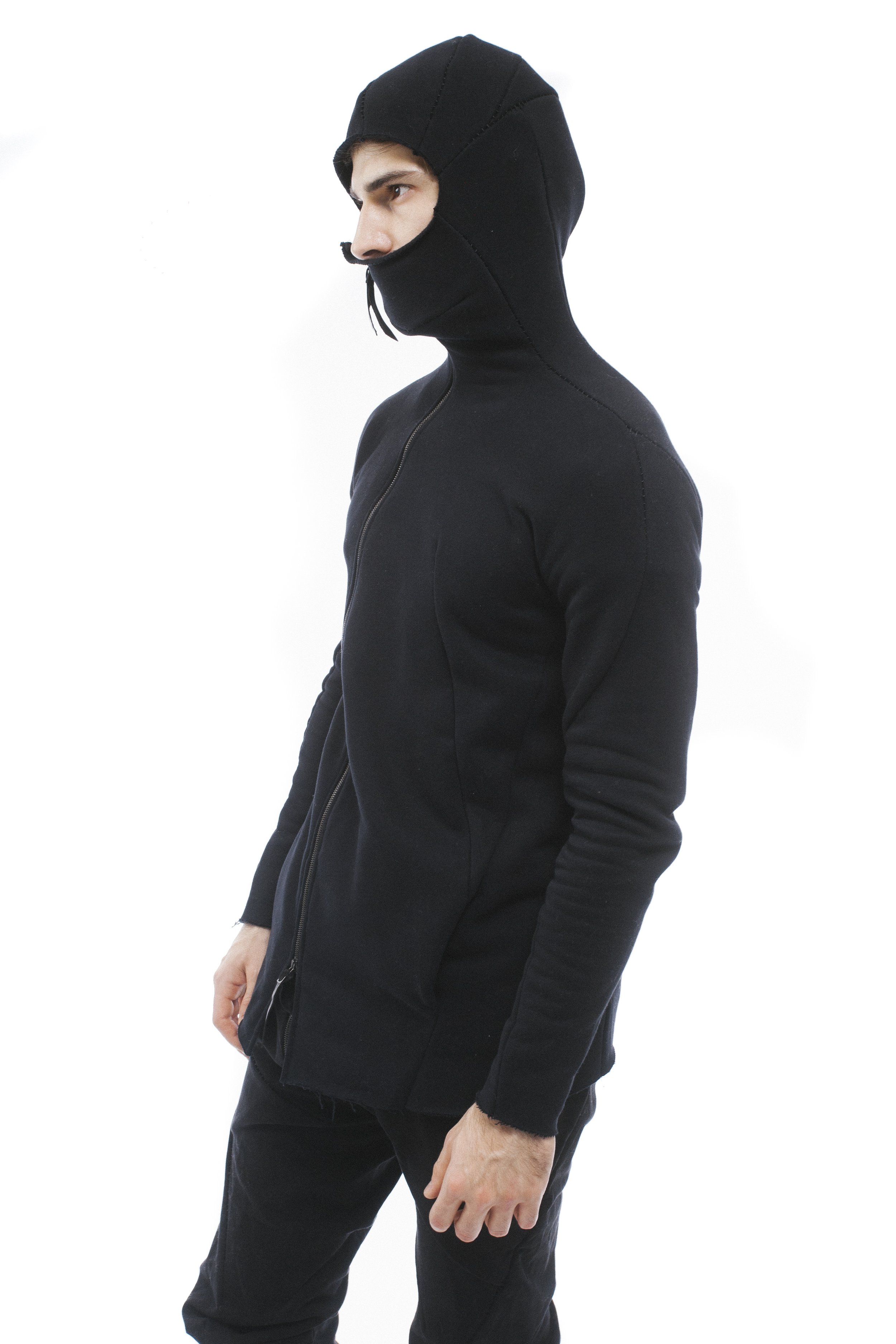Leon Emanuel Blanck Distortion Zipped Hoody Jacket — D A D