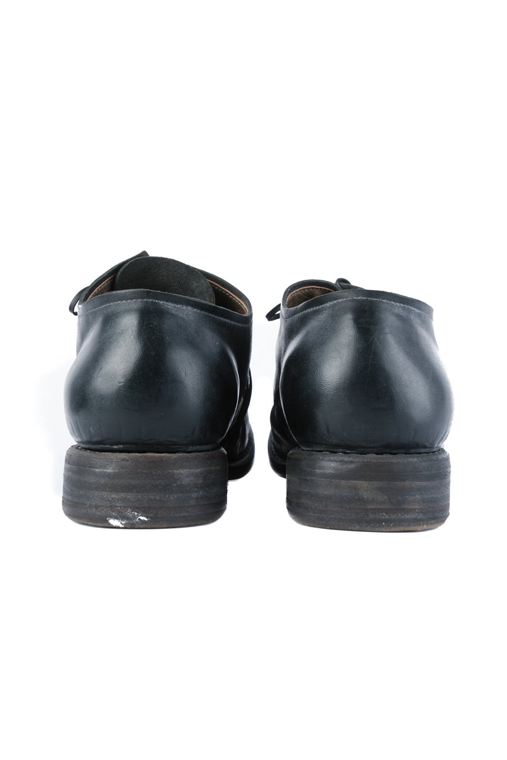 hide-m  LAYER-0 Men Classic Derby Shoe 1.5 H7 GY, black horse leather