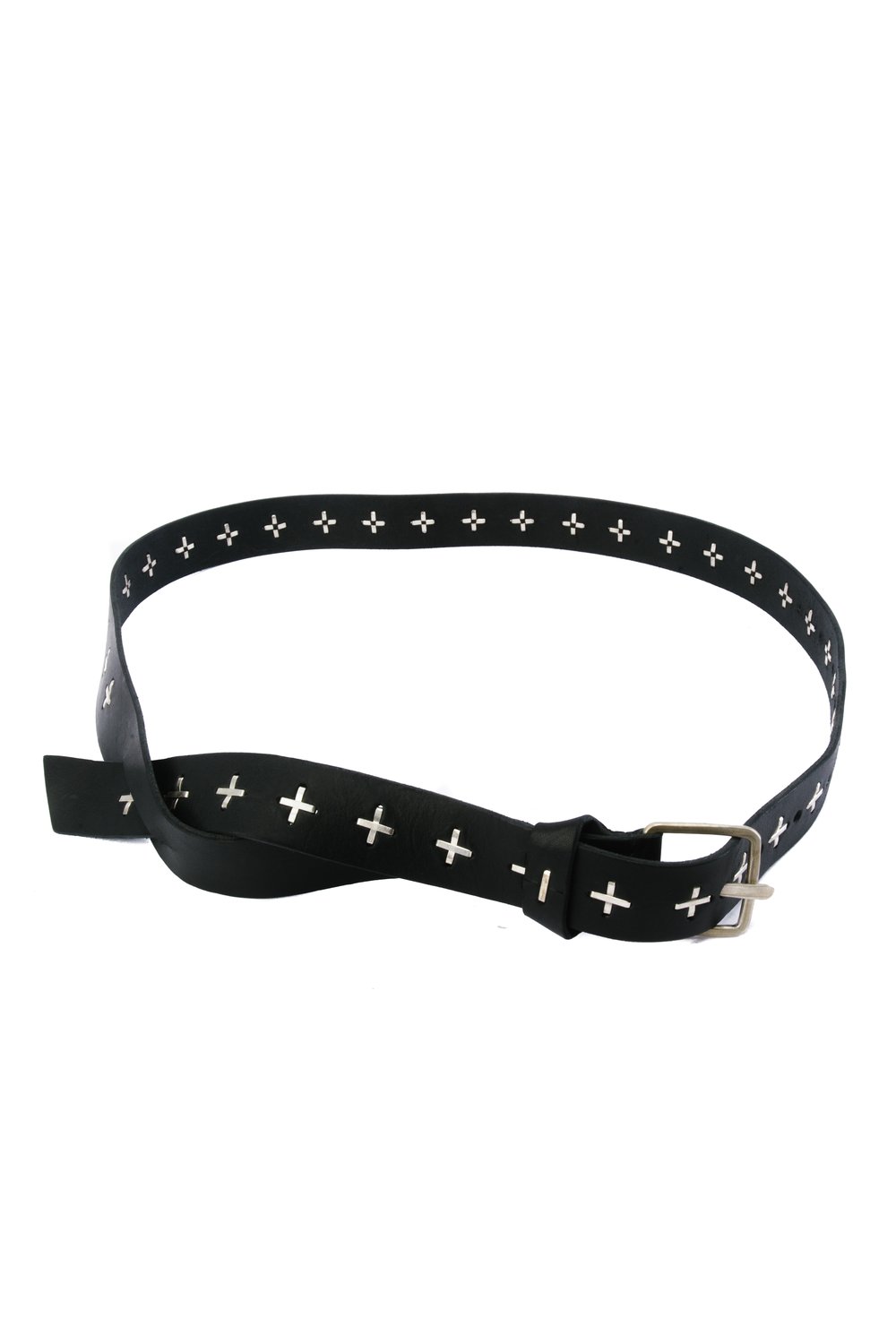 hide-m  M.A+ Maurizio Amadei EQ2C + studded q buckle belt, black