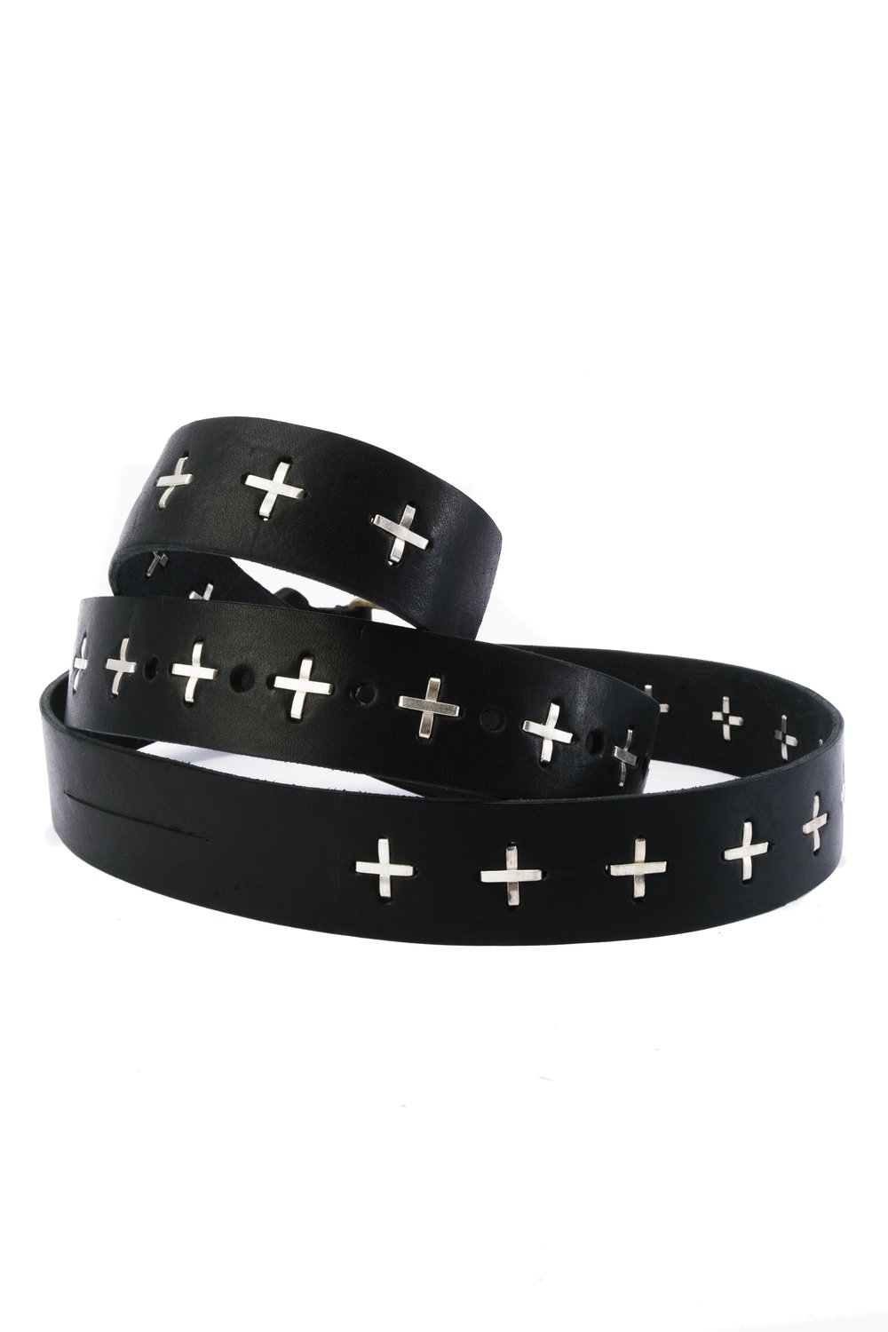 hide-m  M.A+ Maurizio Amadei EQ2C + studded q buckle belt, black