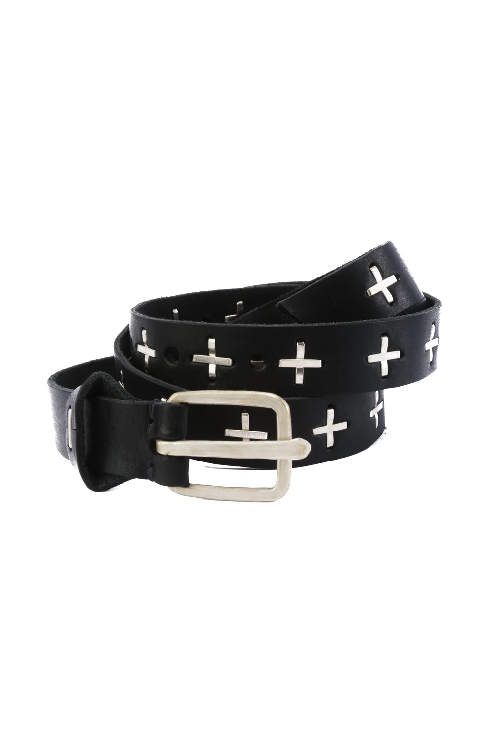 MA+ by Maurizio Amadei Cross Studded Q Buckle Med Belt — D A D