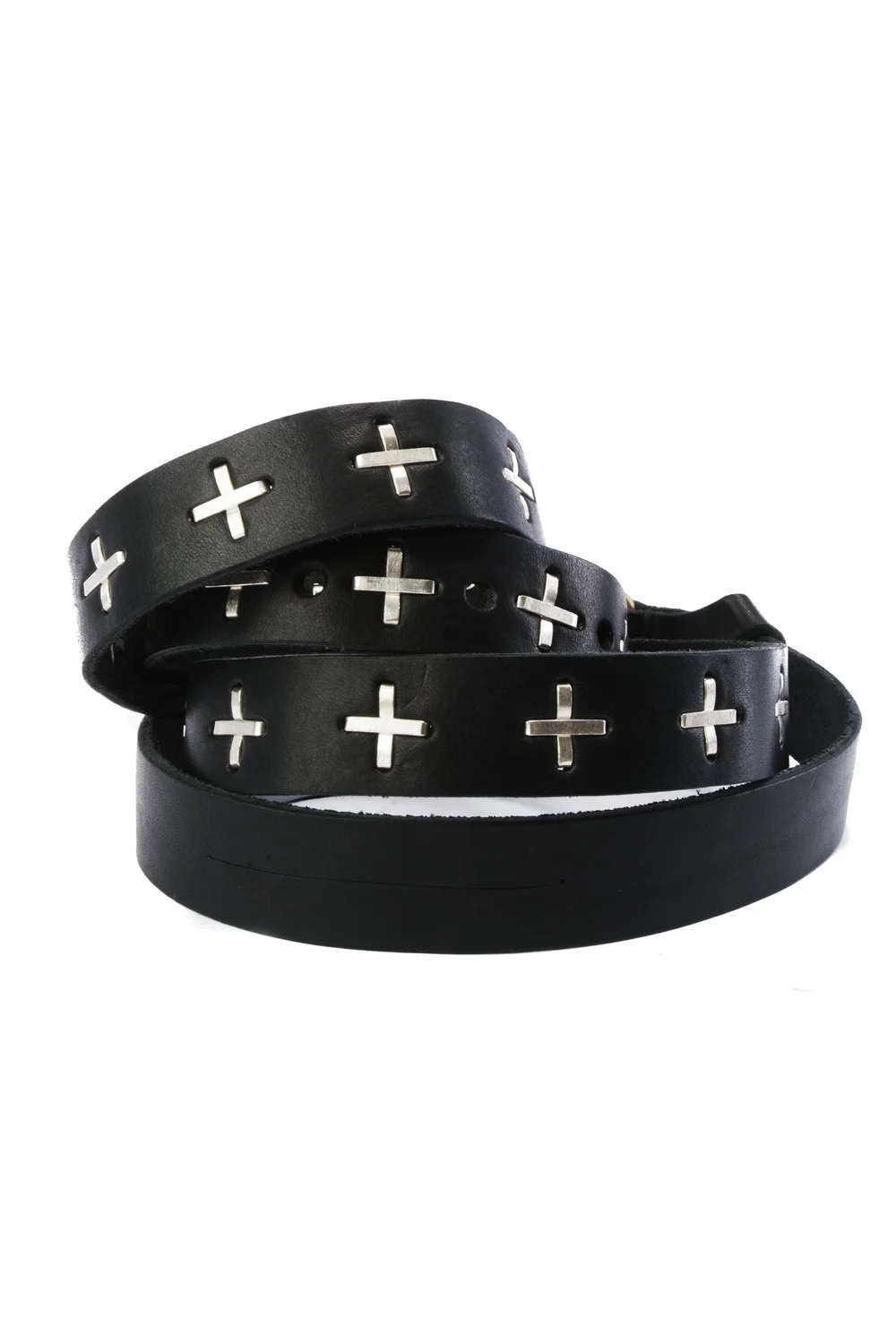 MA+ by Maurizio Amadei Cross Studded Q Buckle Med Belt — D A D