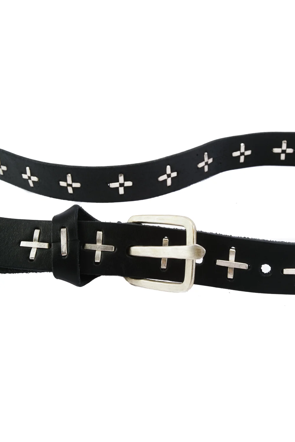 MA+ by Maurizio Amadei Cross Studded Q Buckle Med Belt — D A D