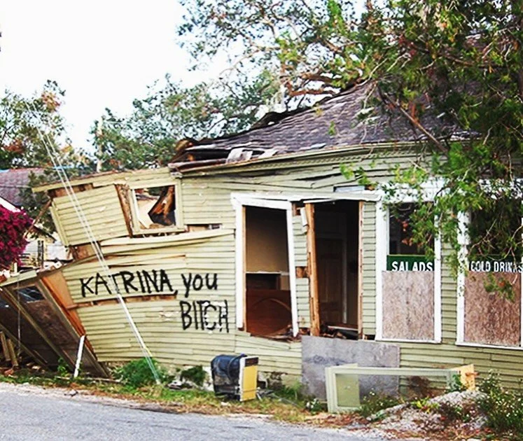 20 years ago today New Orleans was devastated by Hurricane Katrina. My photo says it all - the massive destruction and the defiant response. 
.
.
.
#hurricane #hurricanekatrina #hurricanekatrinaanniversary #neworleans #nola #crescentcity #preservenol