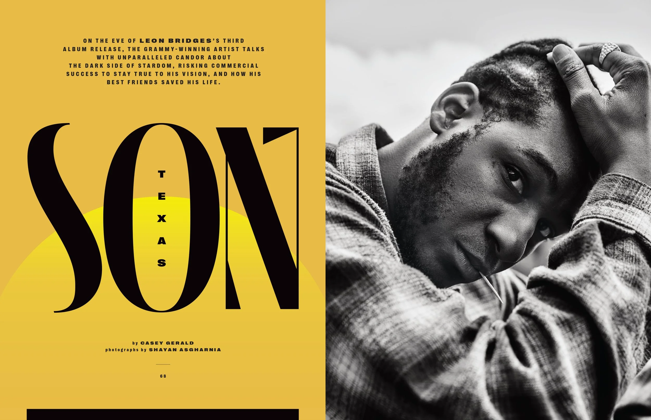 Leon Bridges by Shayan Asgharnia in Texas Monthly