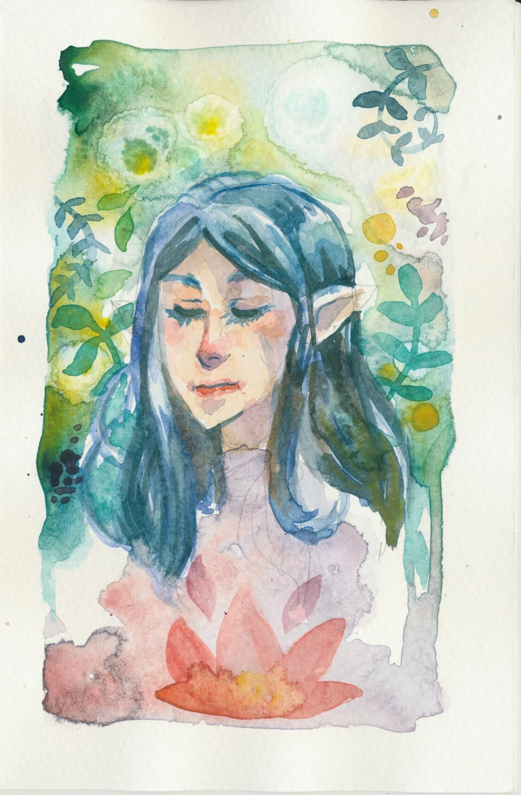 The final painting will look something like this! (Elf ears optional)