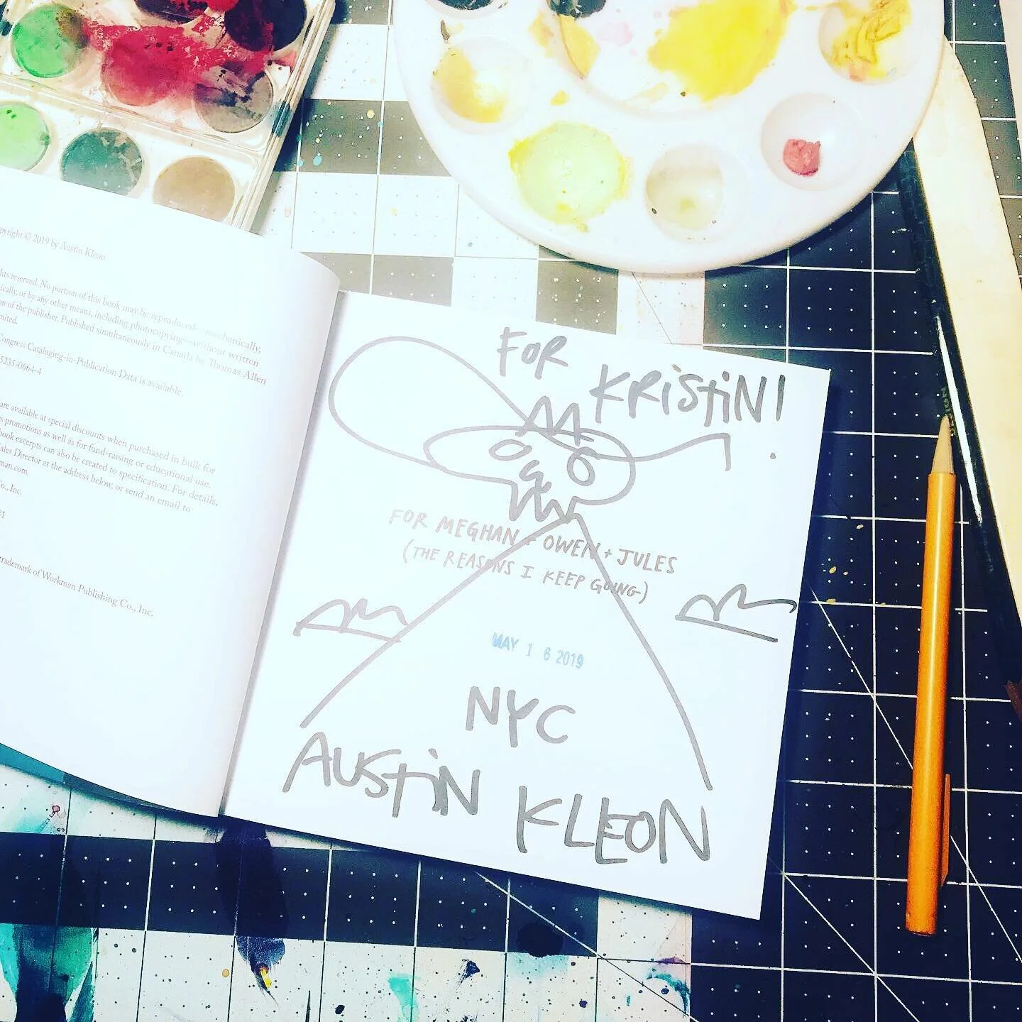 What a difference a year makes...
⠀
Today marks a year since I attended the book signing/blackout poetry workshop for @austinkleon &rsquo;s most recent book, Keep Going. I only realized the timing when I opened up the book yesterday in search of insp