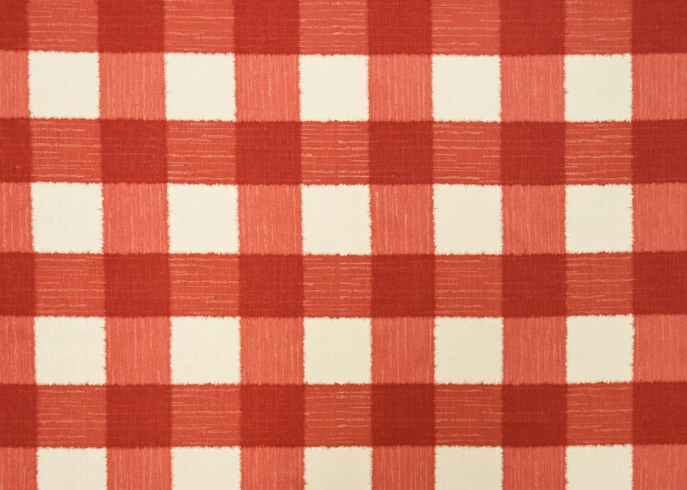 Ikat Check Red