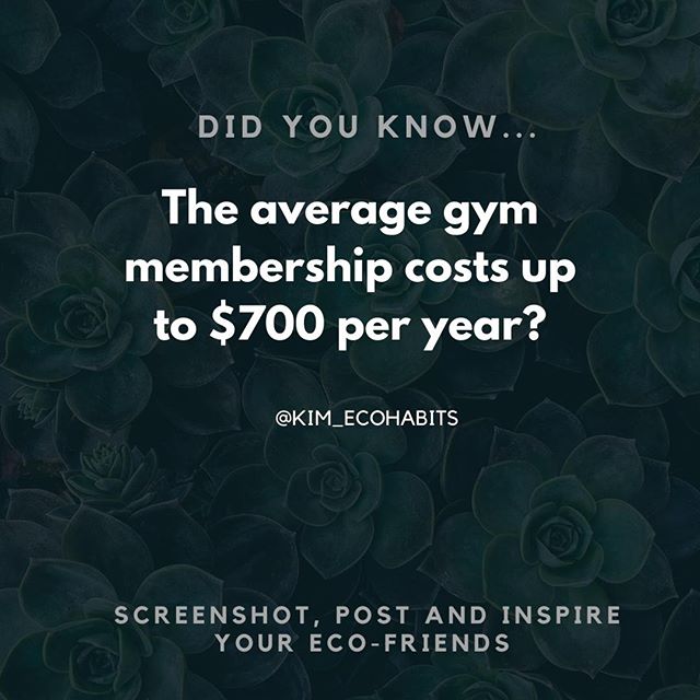 Did you know...The average gym membership costs up to $700 per year?  Save yourself some green ($$) and help save the environment (most gyms use a TON of energy) by opting to workout outdoors instead.