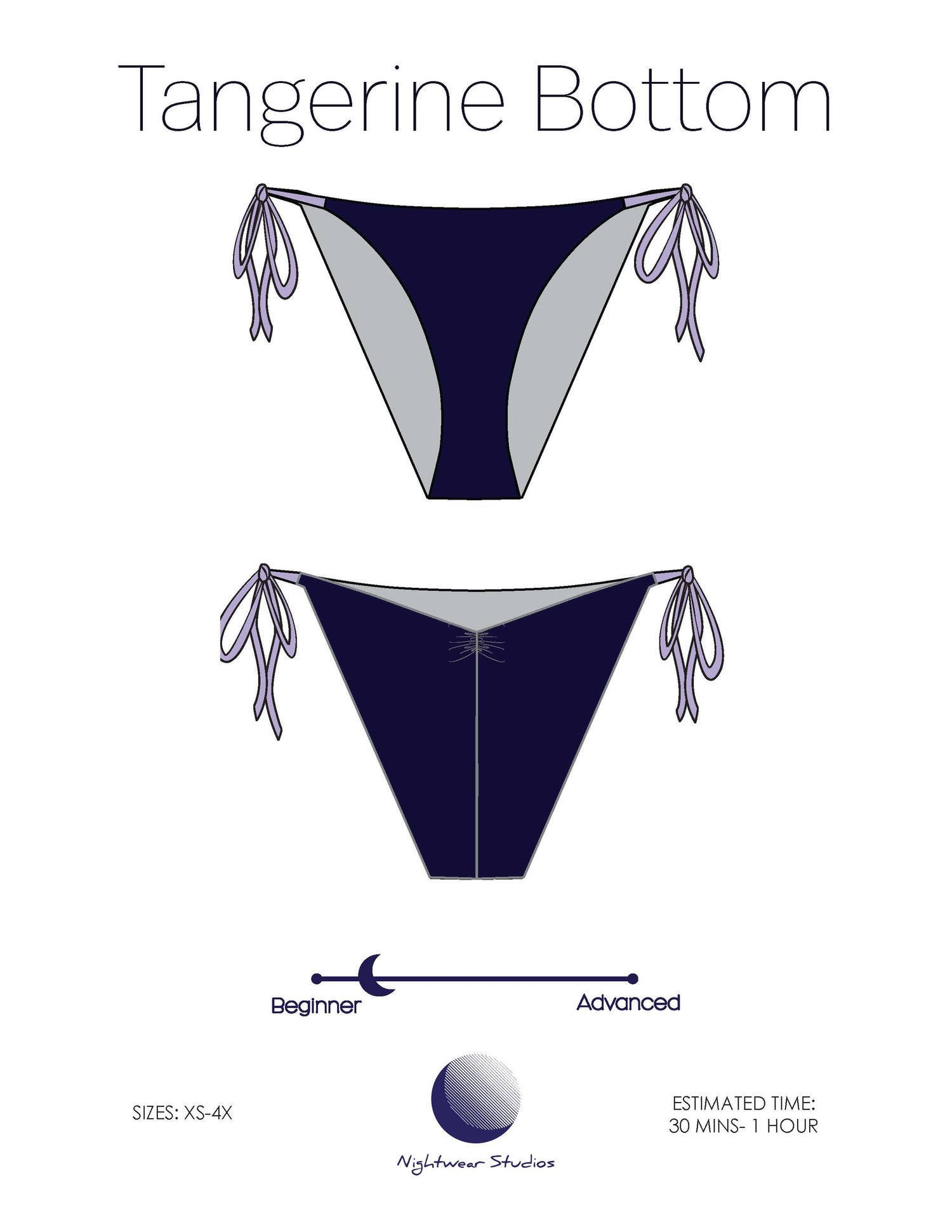 liner Still inherit Tangerine Bikini Bottom Sewing Pattern — Nightwear Studios