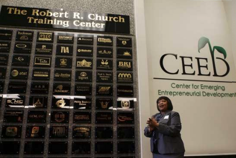 GTG plaque is top center as founding sponsor of ceed