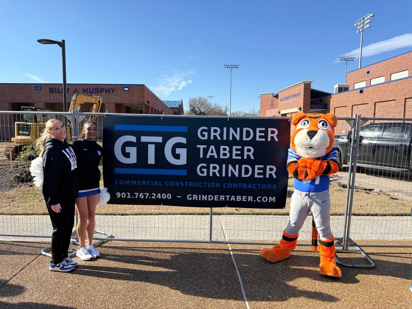 Big day for the University of @uofmemphis as they welcome their new head football coach, Charles Huff. Our GTG team is currently hard at work building the new addition to the Football Academics Building, and we couldn&rsquo;t help noticing our work m