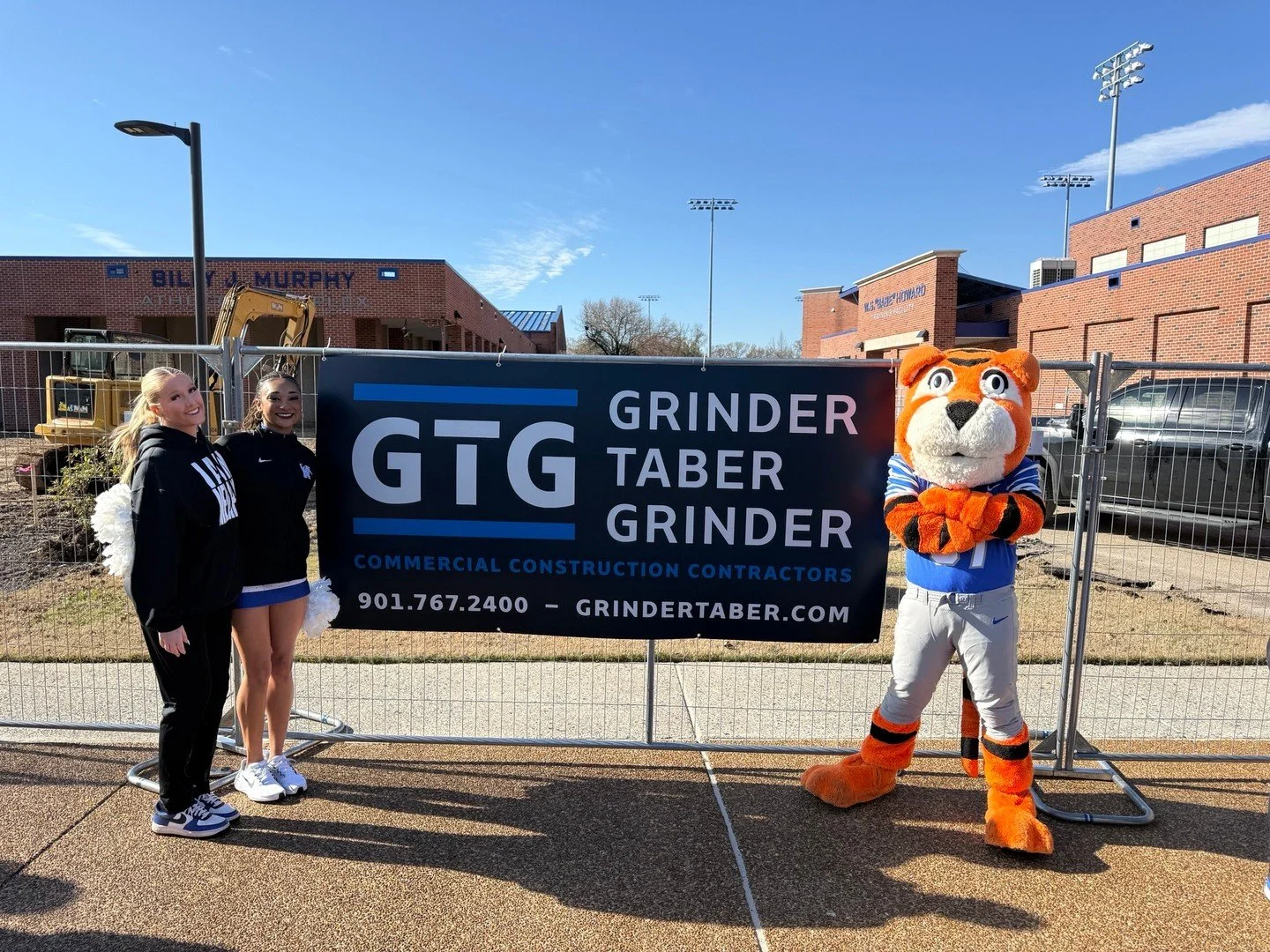Big day for the University of @uofmemphis as they welcome their new head football coach, Charles Huff. Our GTG team is currently hard at work building the new addition to the Football Academics Building, and we couldn&rsquo;t help noticing our work m