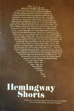 Evan Williams - Hemingway Shorts, containing the short story, Surface Tension, by Evan Williams.jpg