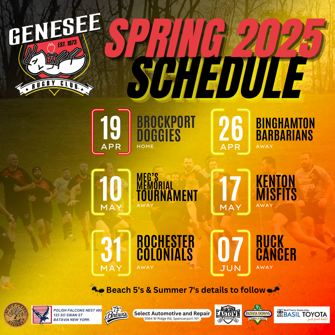 Match Schedules — Genesee Rugby Club