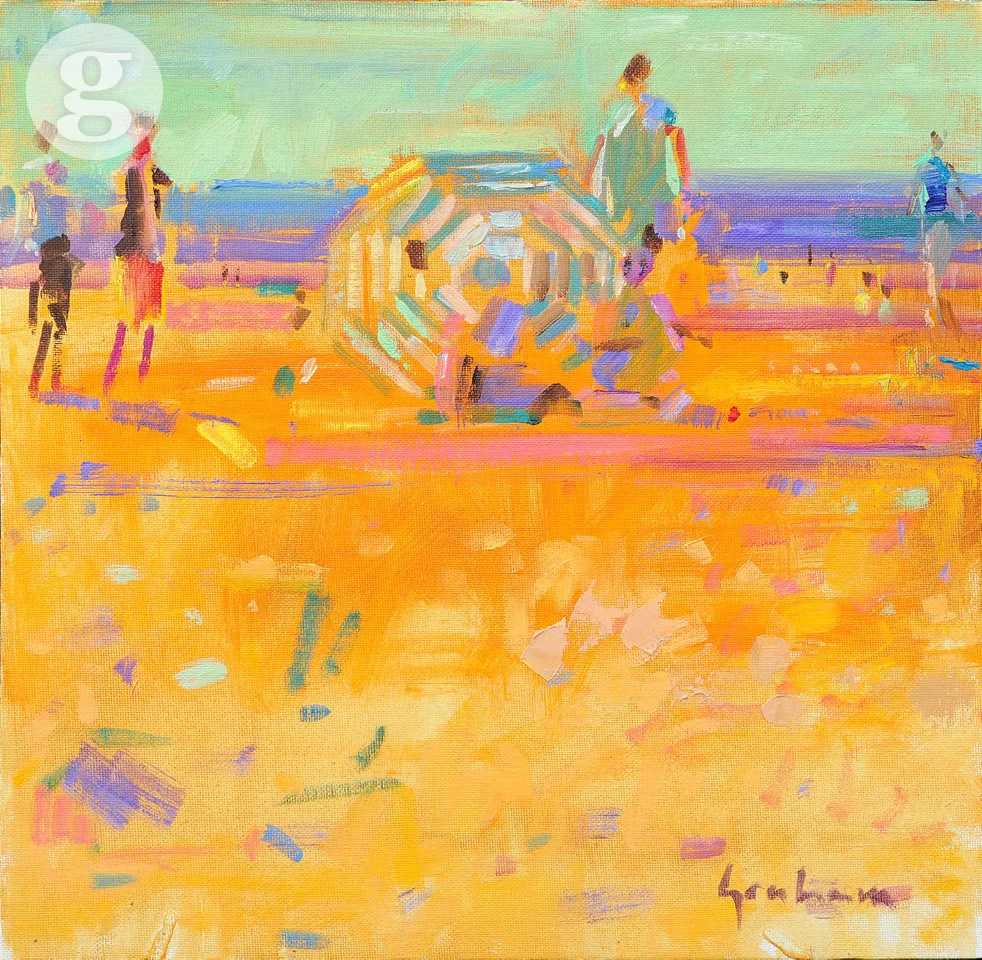 Picasso's Parasol 35x35cm - oil