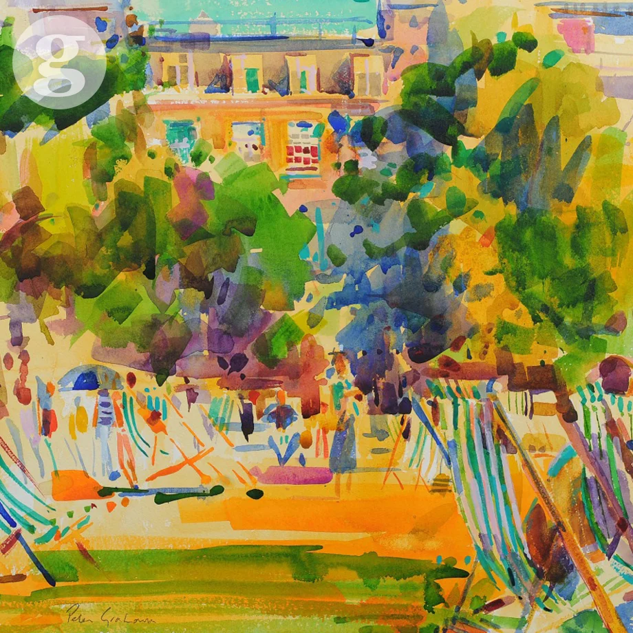 Green Park 55x57cm - watercolour
