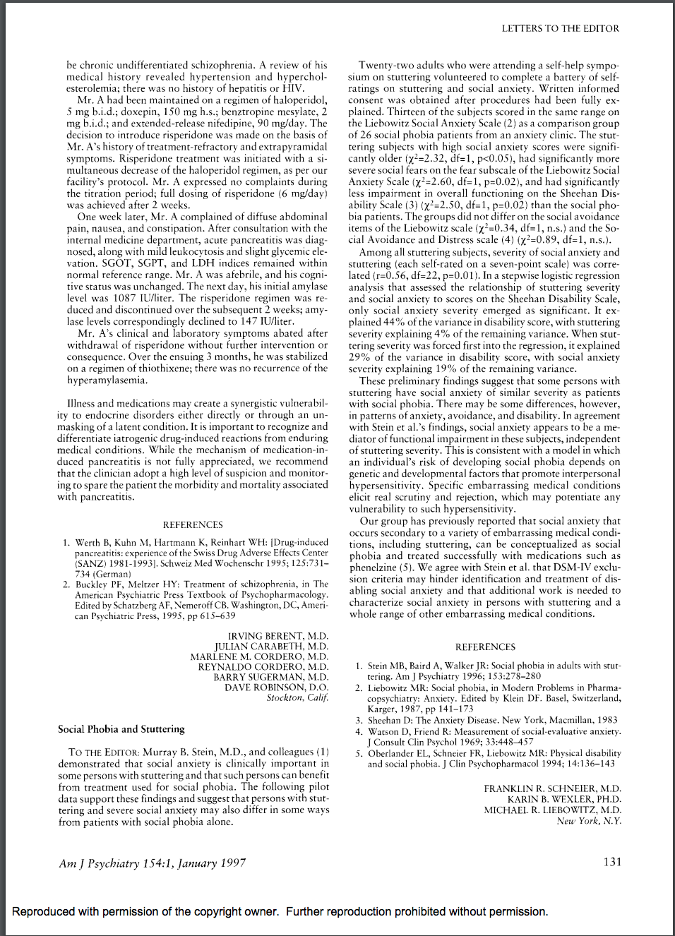 Social Phobia and Stuttering