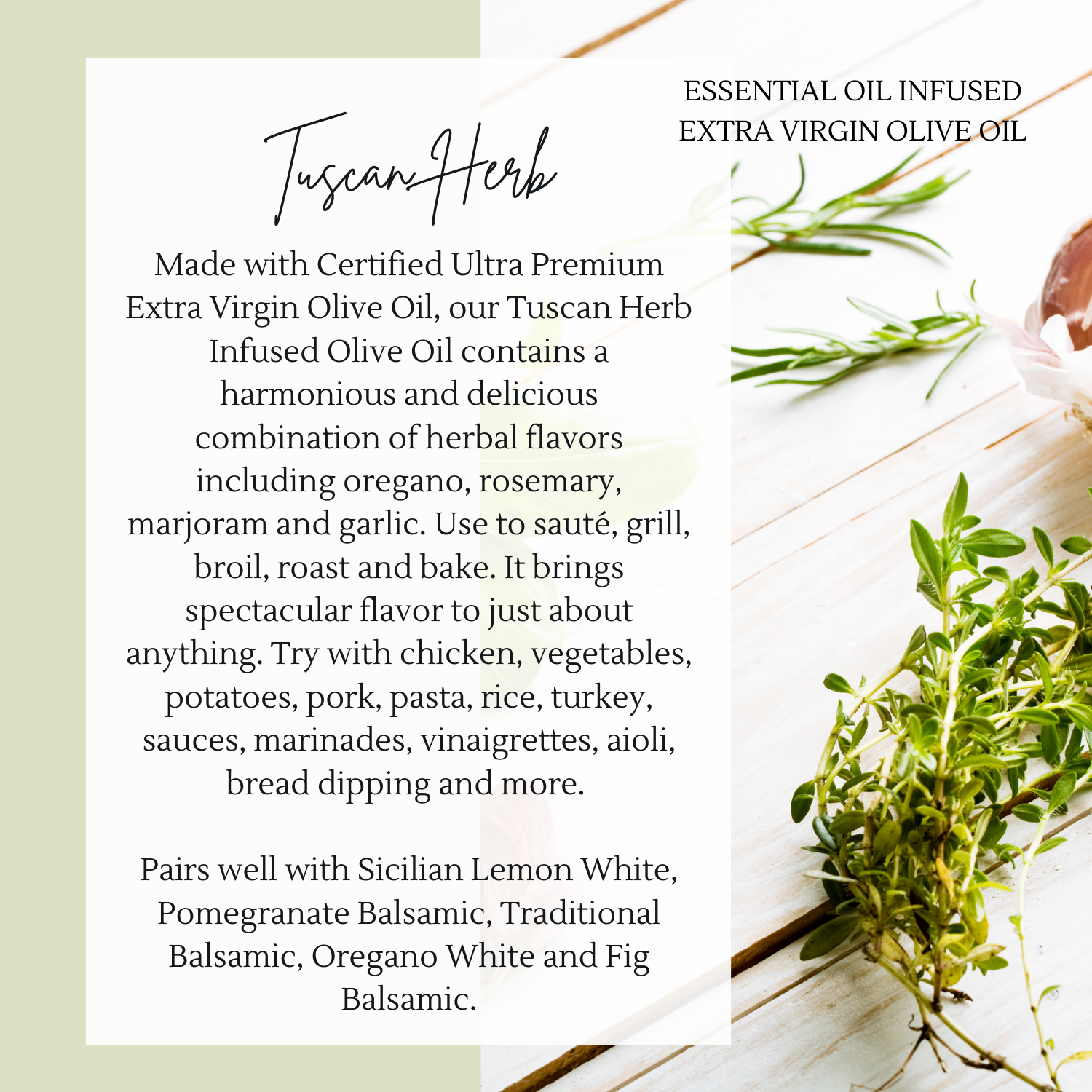 Tuscan Herb Infused Olive Oil — Nika's Olive