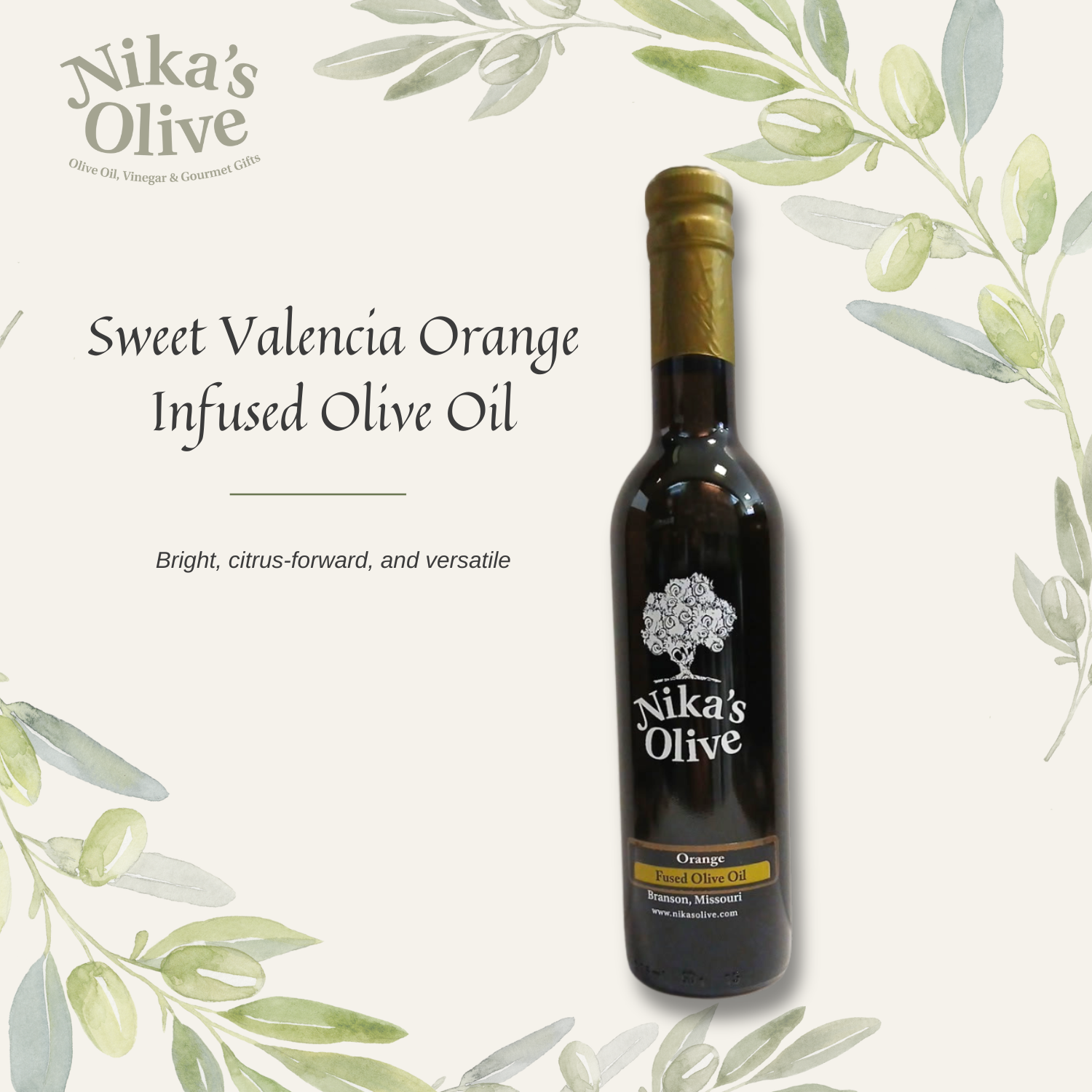 Sweet Valencia Orange Infused Extra Virgin Olive Oil