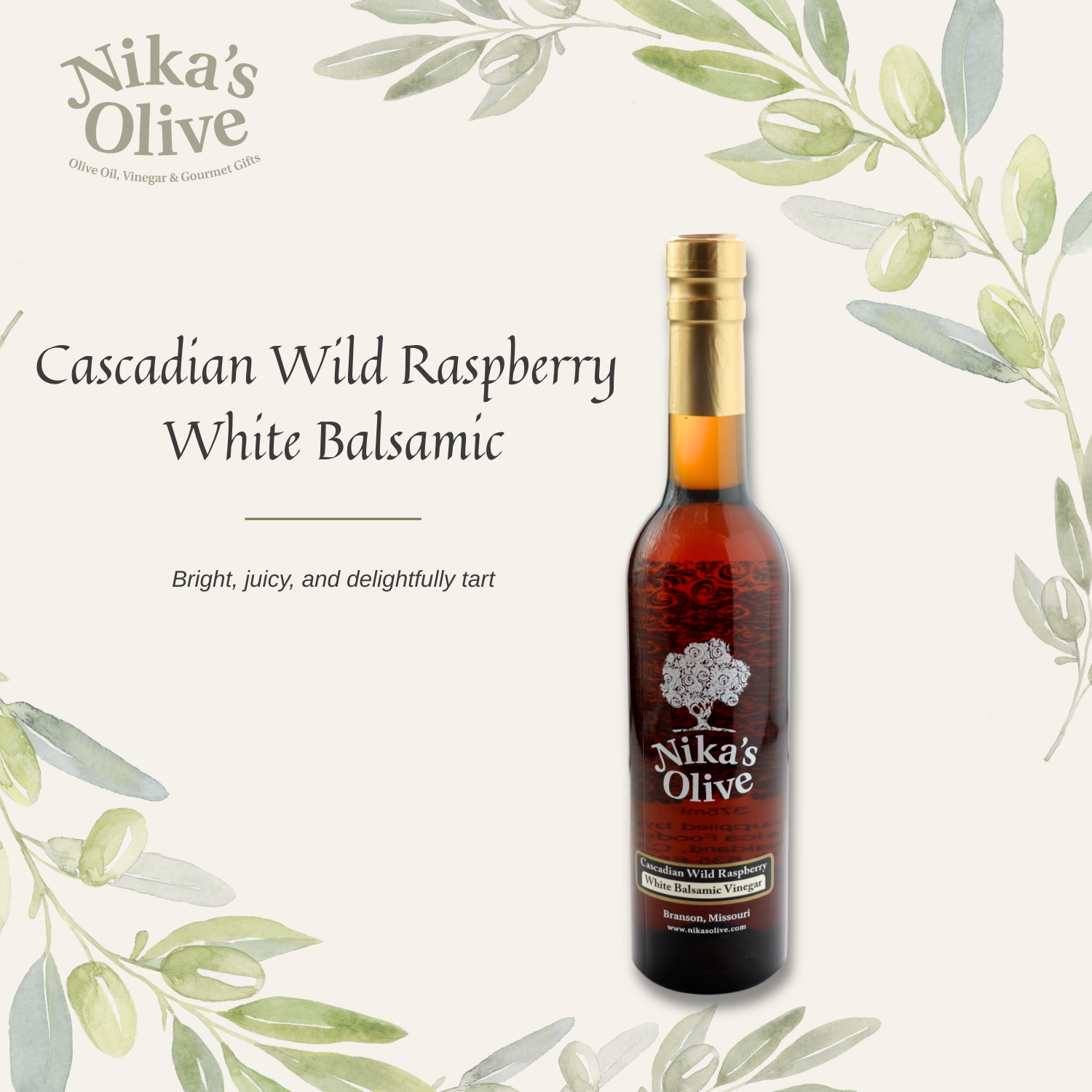Cascadian Wild Raspberry White Balsamic Vinegar